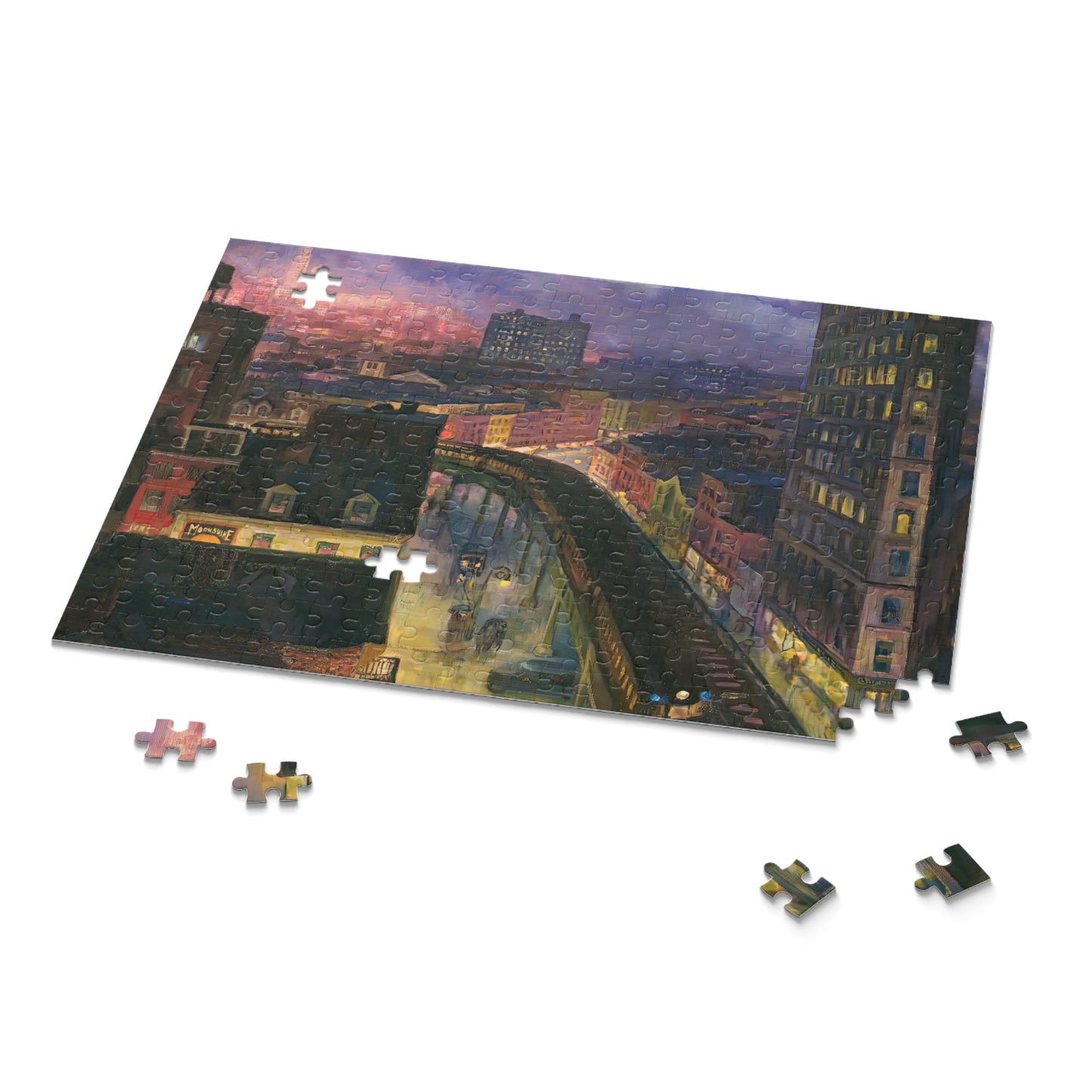 The City from Greenwich Village by John Sloan Jigsaw Puzzle