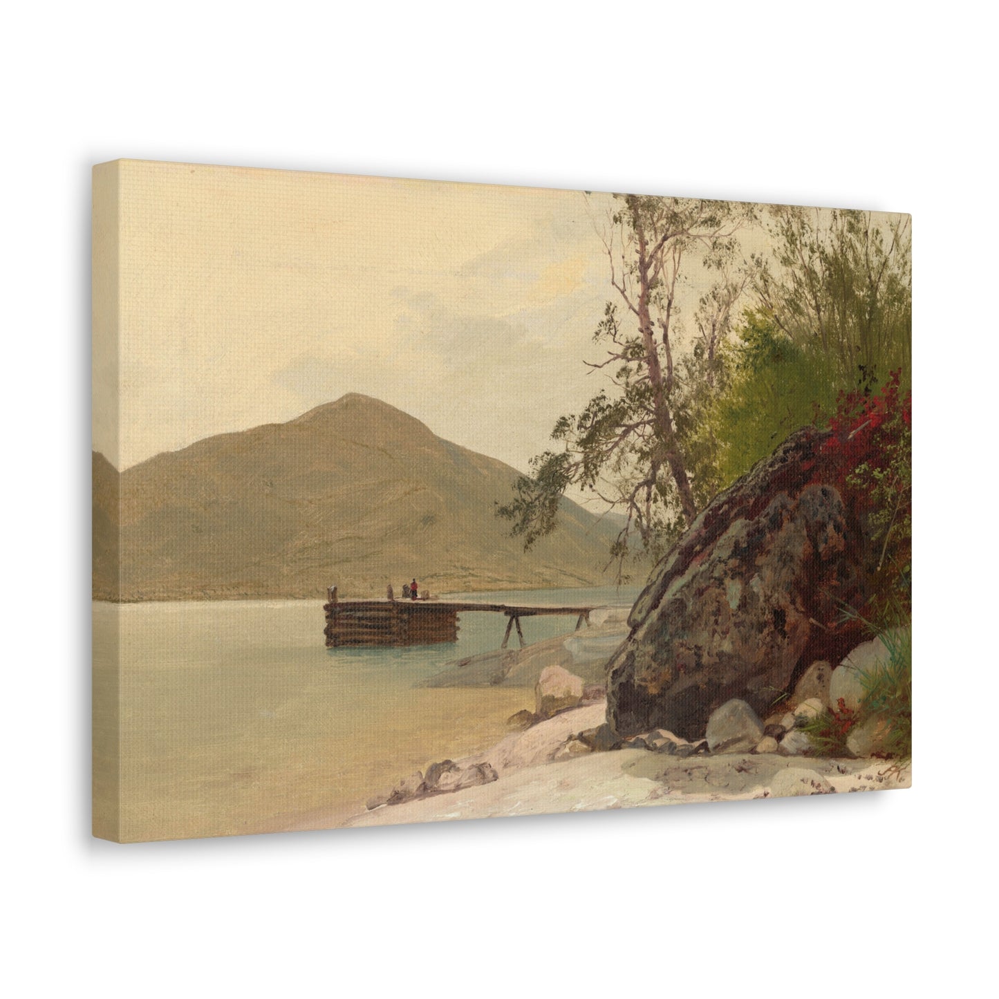 Landing at Sabbath Day Point by John Frederick Kensett Canvas Print