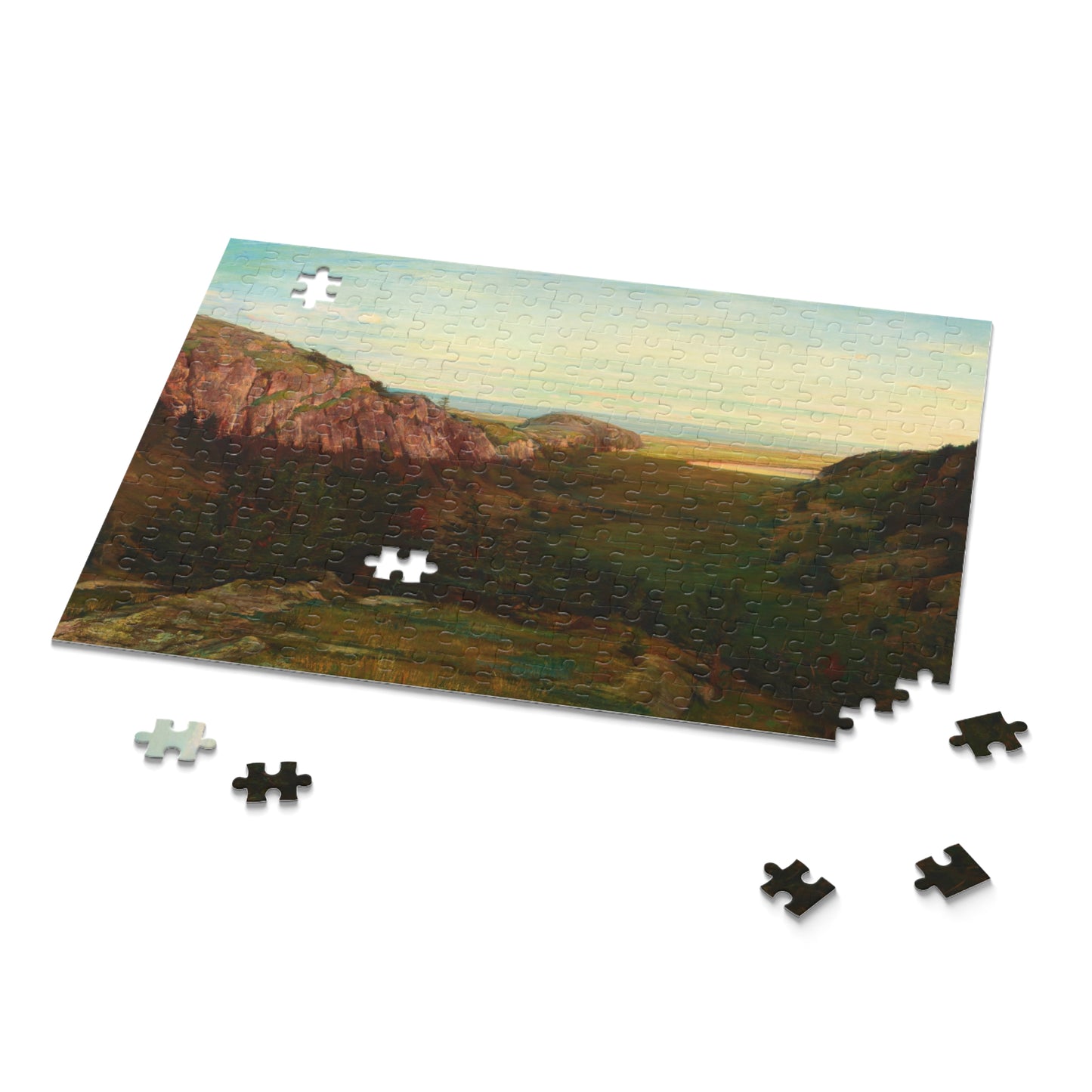 The Last Valley - Paradise Rocks by John La Farge Jigsaw Puzzle