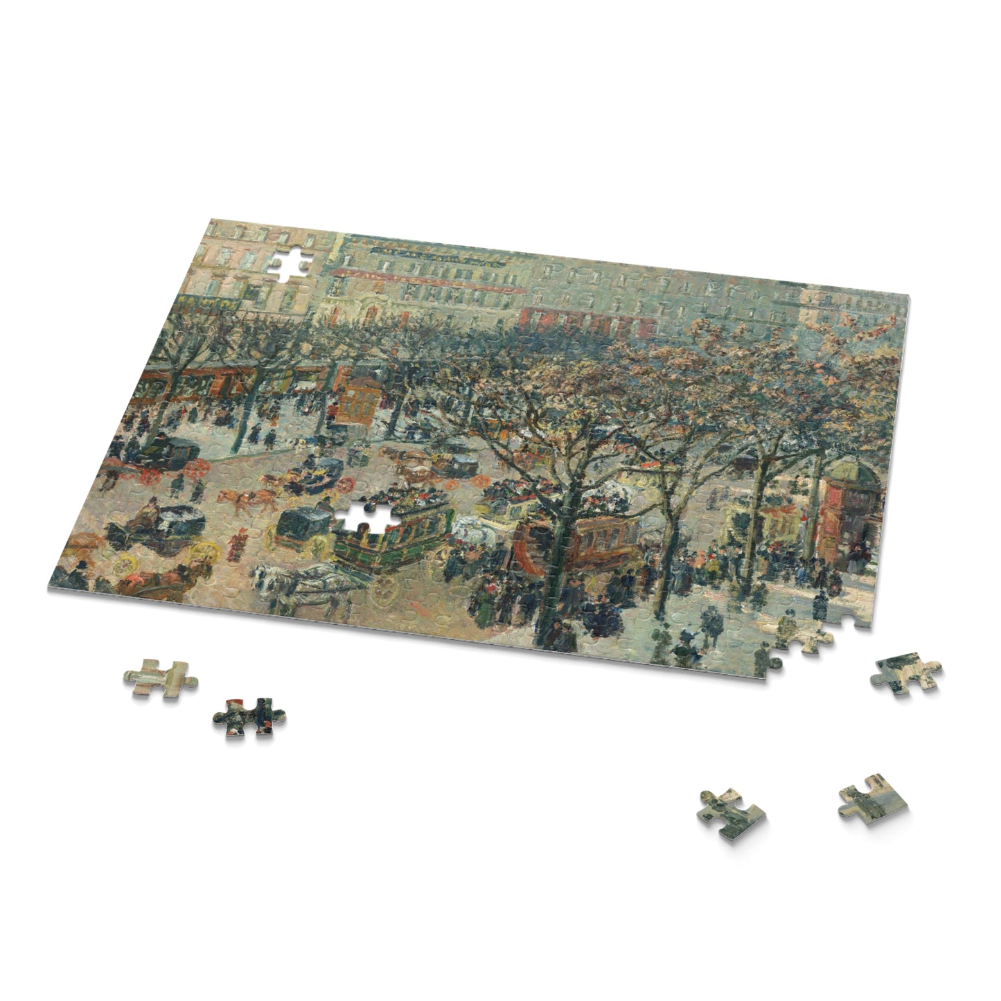 Boulevard des Italiens, Morning, Sunlight by Camille Pissarro Jigsaw Puzzle