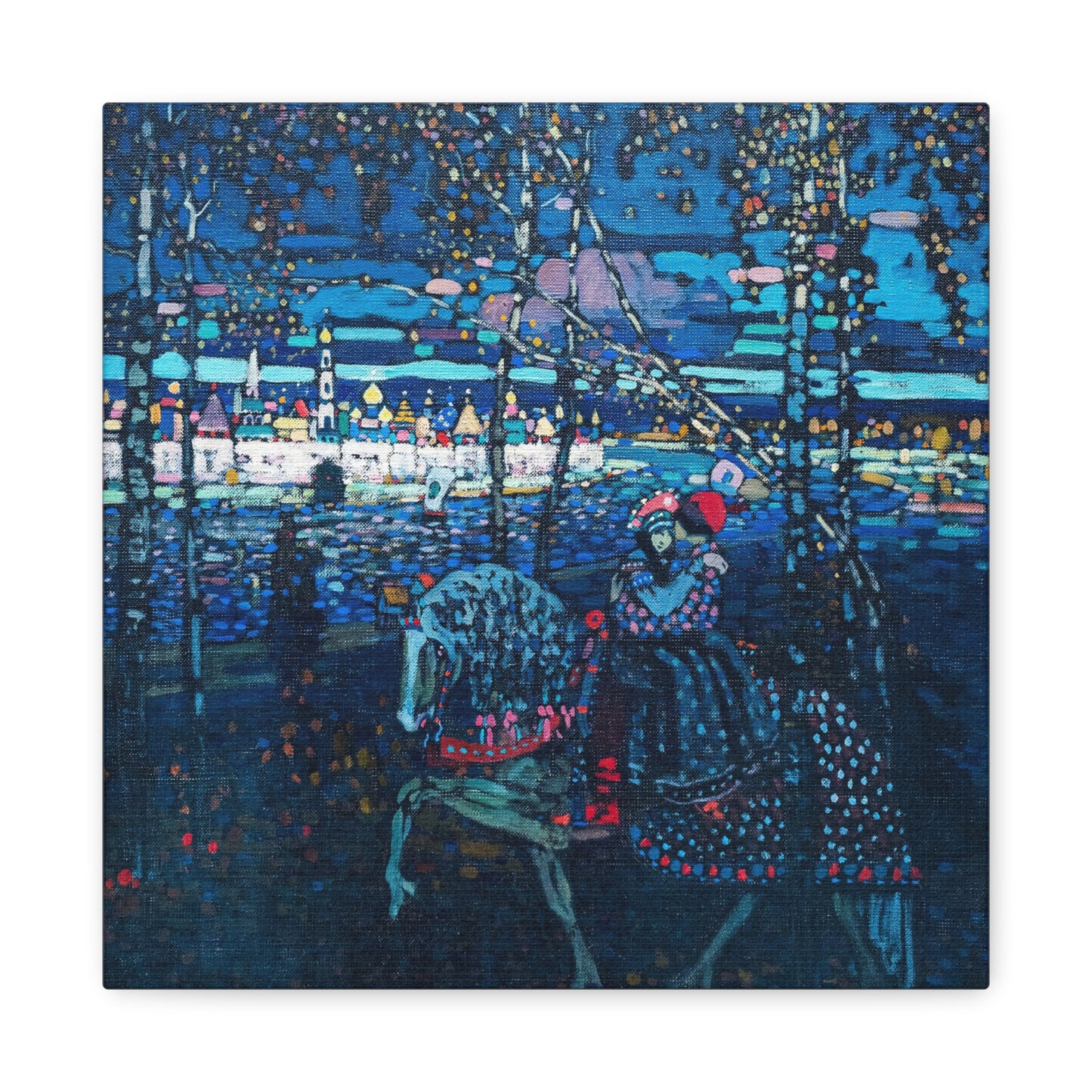 Riding couple by Wassily Kandinsky Canvas Print