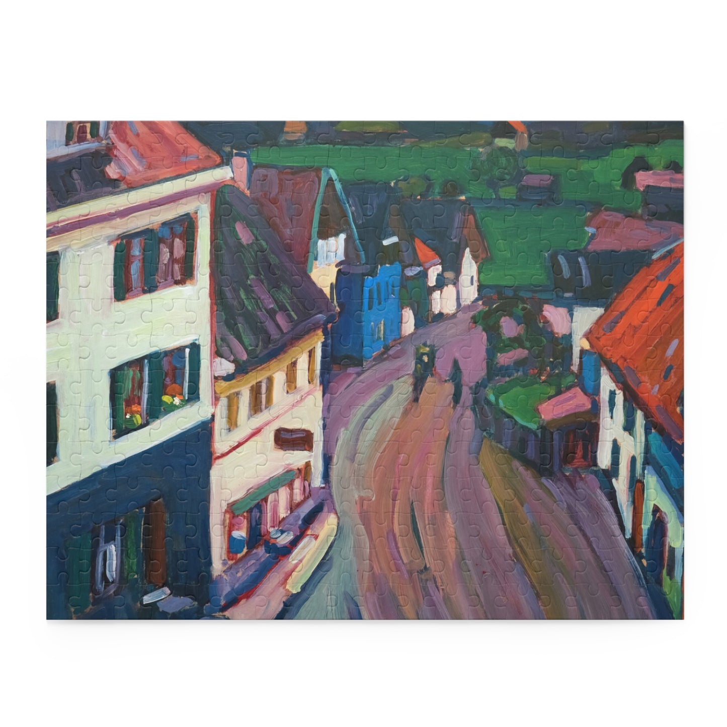 View from the window of the Griesbrau by Wassily Kandinsky Jigsaw Puzzle