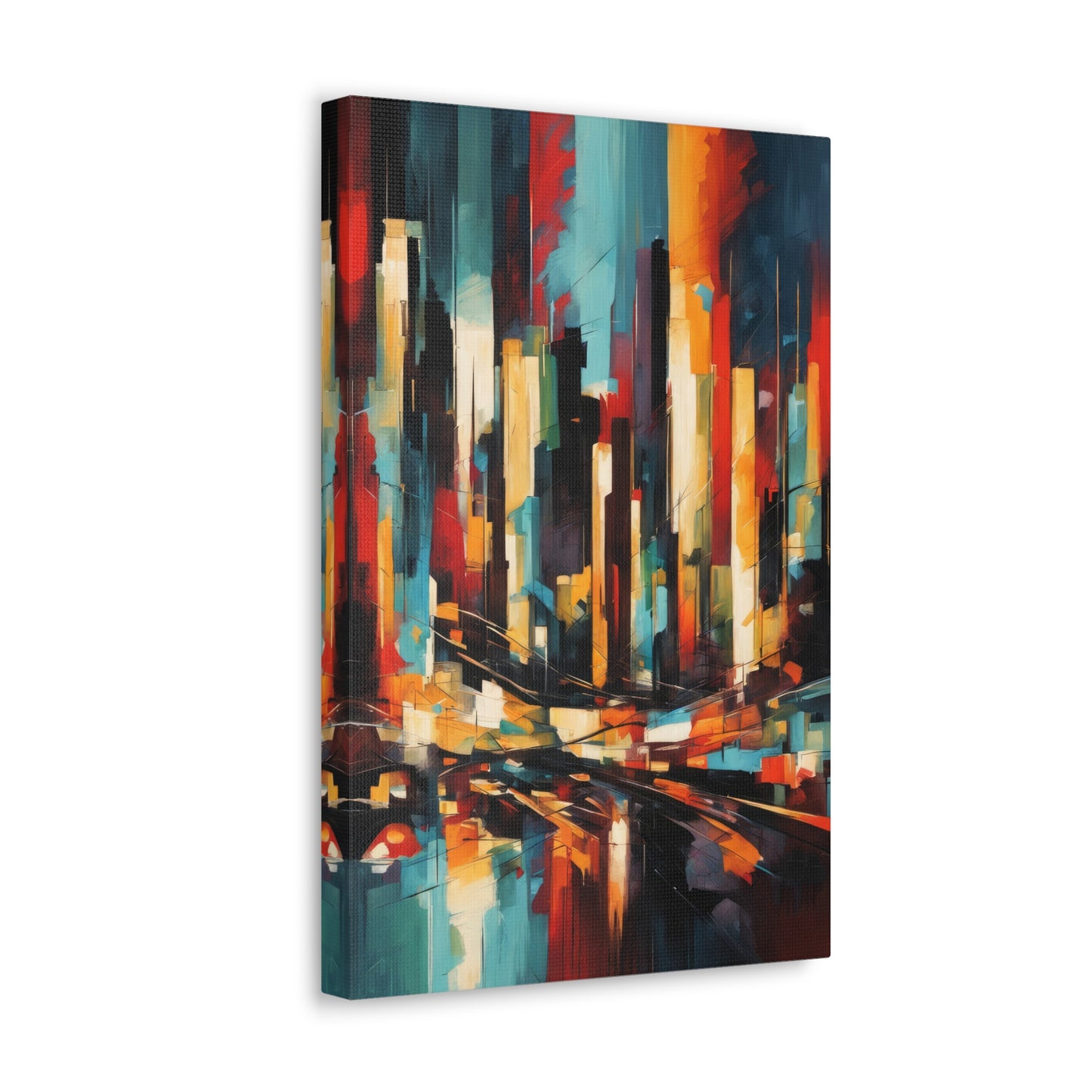 Abstract Cityscape IV Oil Painting Canvas Print