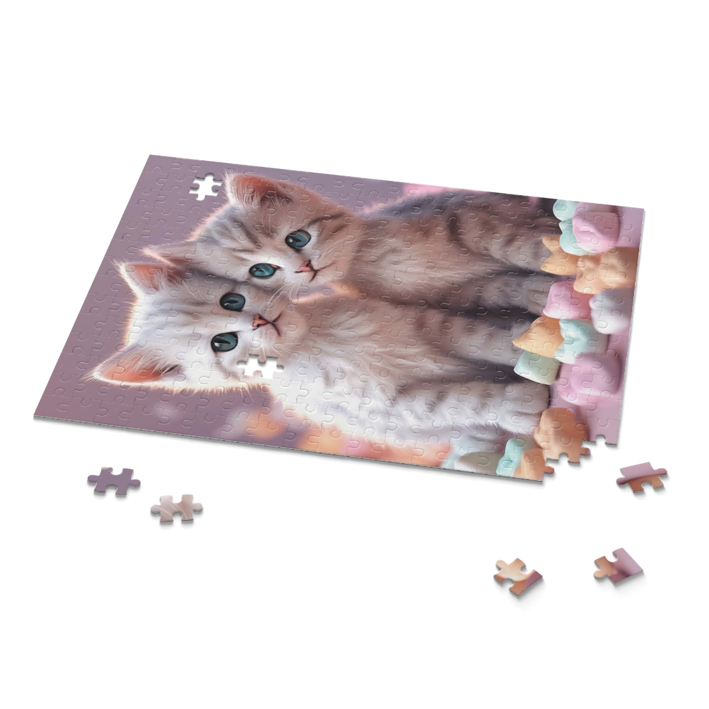 Two Cute Colorful Kittens Jigsaw Puzzle