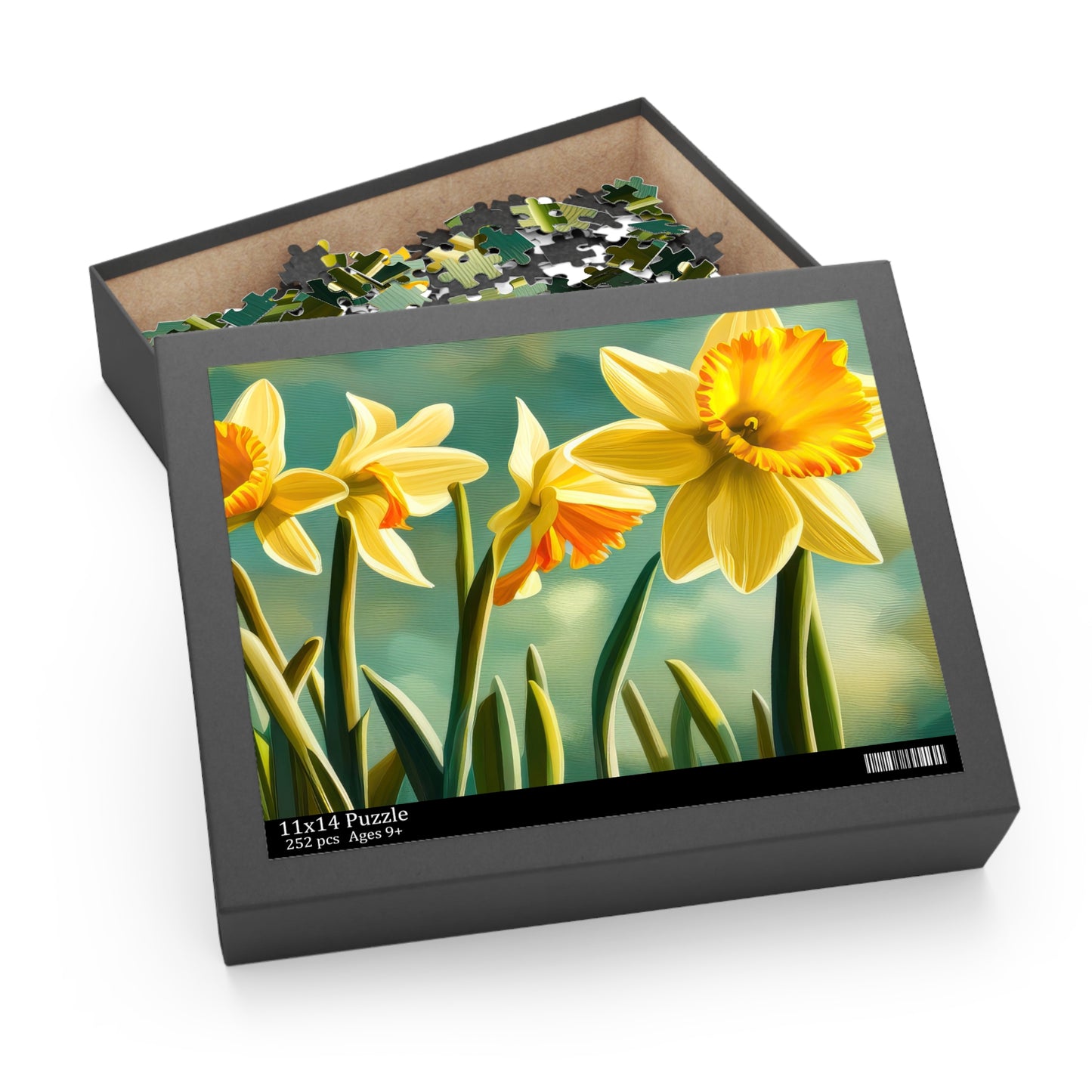 Yellow Daffodils Composition Digital Painting Jigsaw Puzzle
