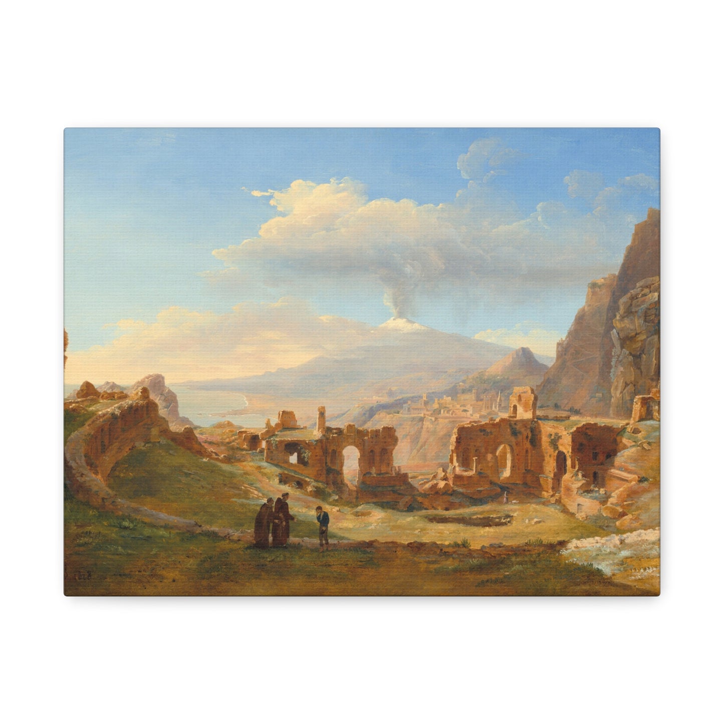 The Roman Theater at Taormina by Louise-Josephine Sarazin de Belmont Canvas Print