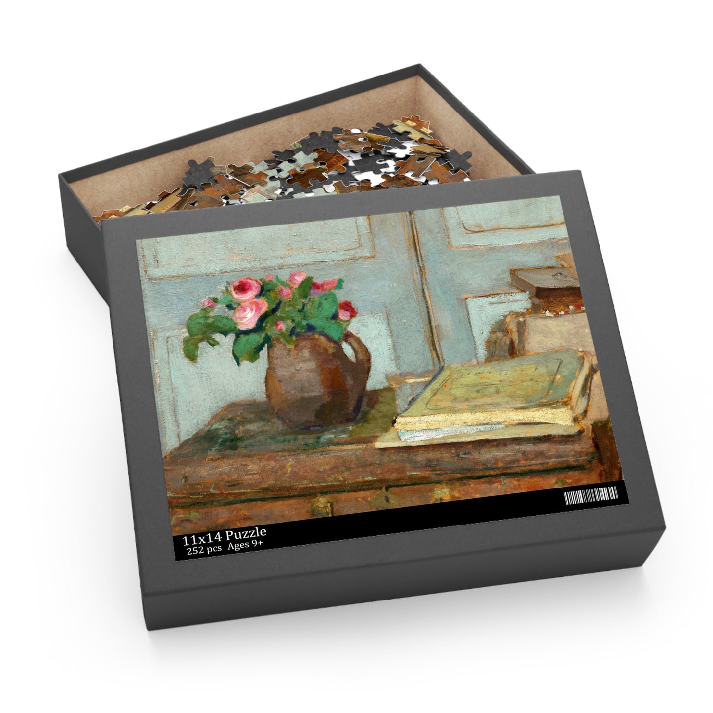 The Artist's Paint Box and Moss Roses by Edouard Vuillard Jigsaw Puzzle