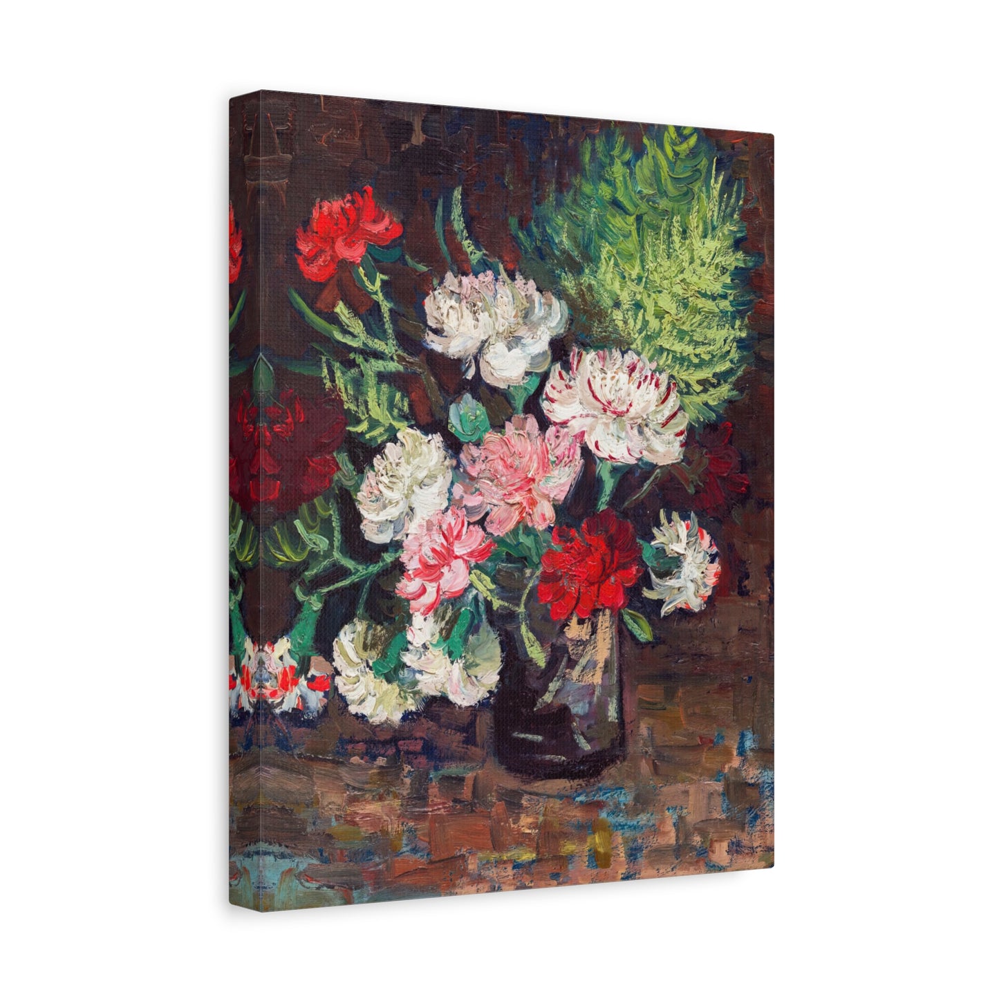 Vase with Carnations by Vincent van Gogh Canvas Print