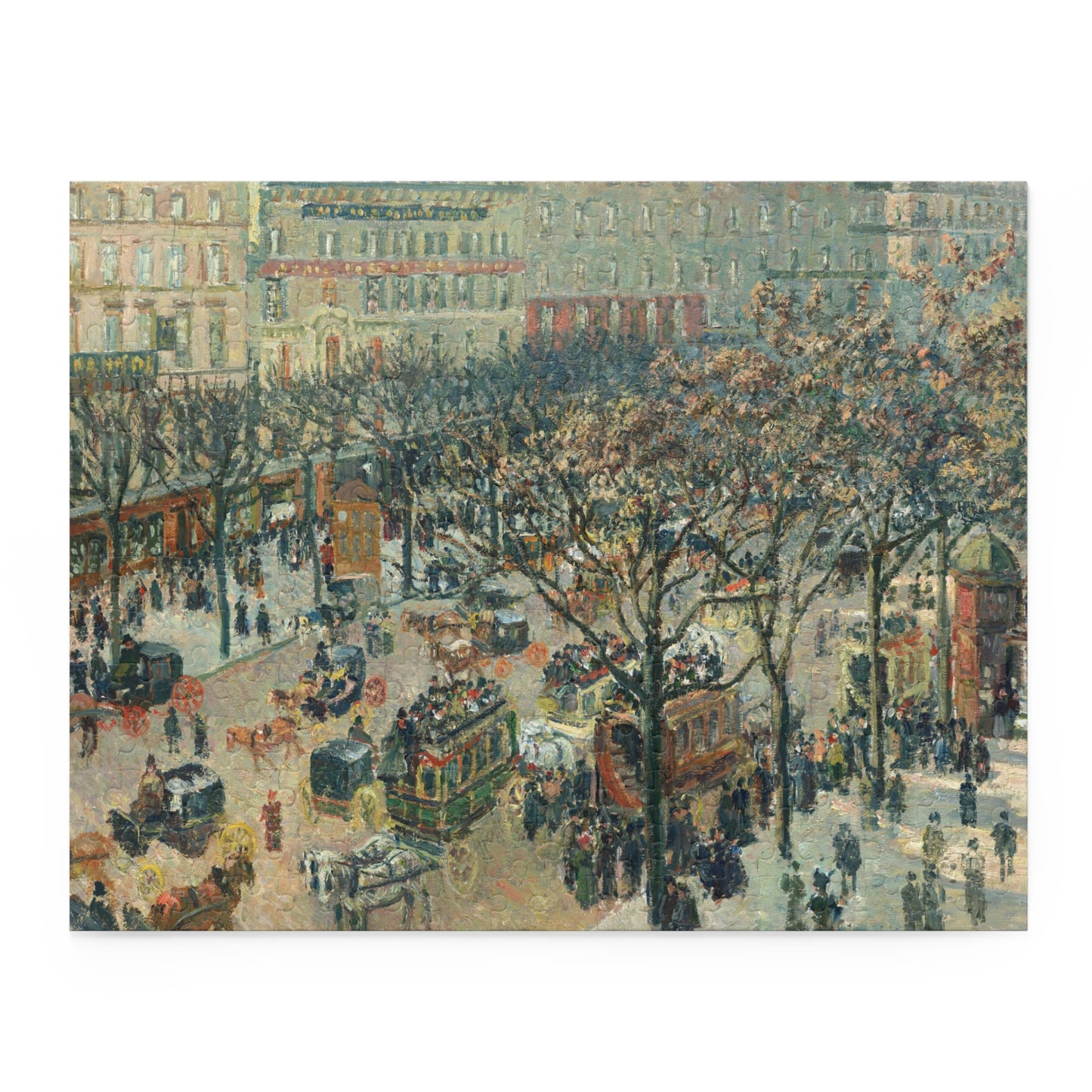 Boulevard des Italiens, Morning, Sunlight by Camille Pissarro Jigsaw Puzzle