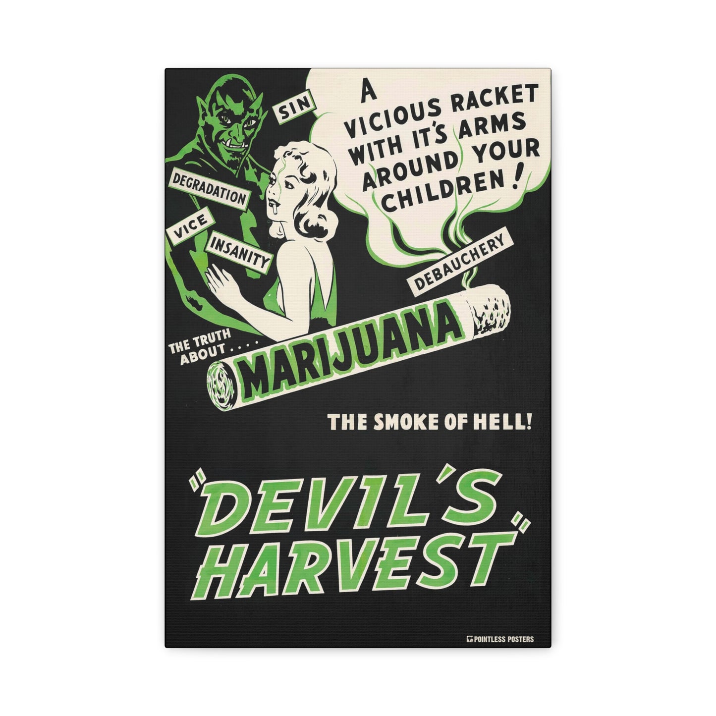 Devil's Harvest Vintage Movie Canvas Print