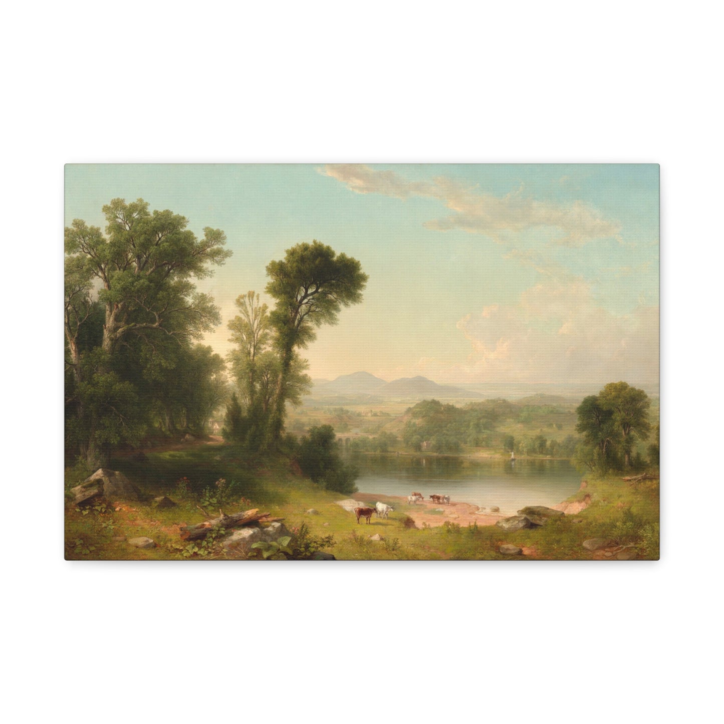 Pastoral Landscape by Asher Brown Durand Canvas Print