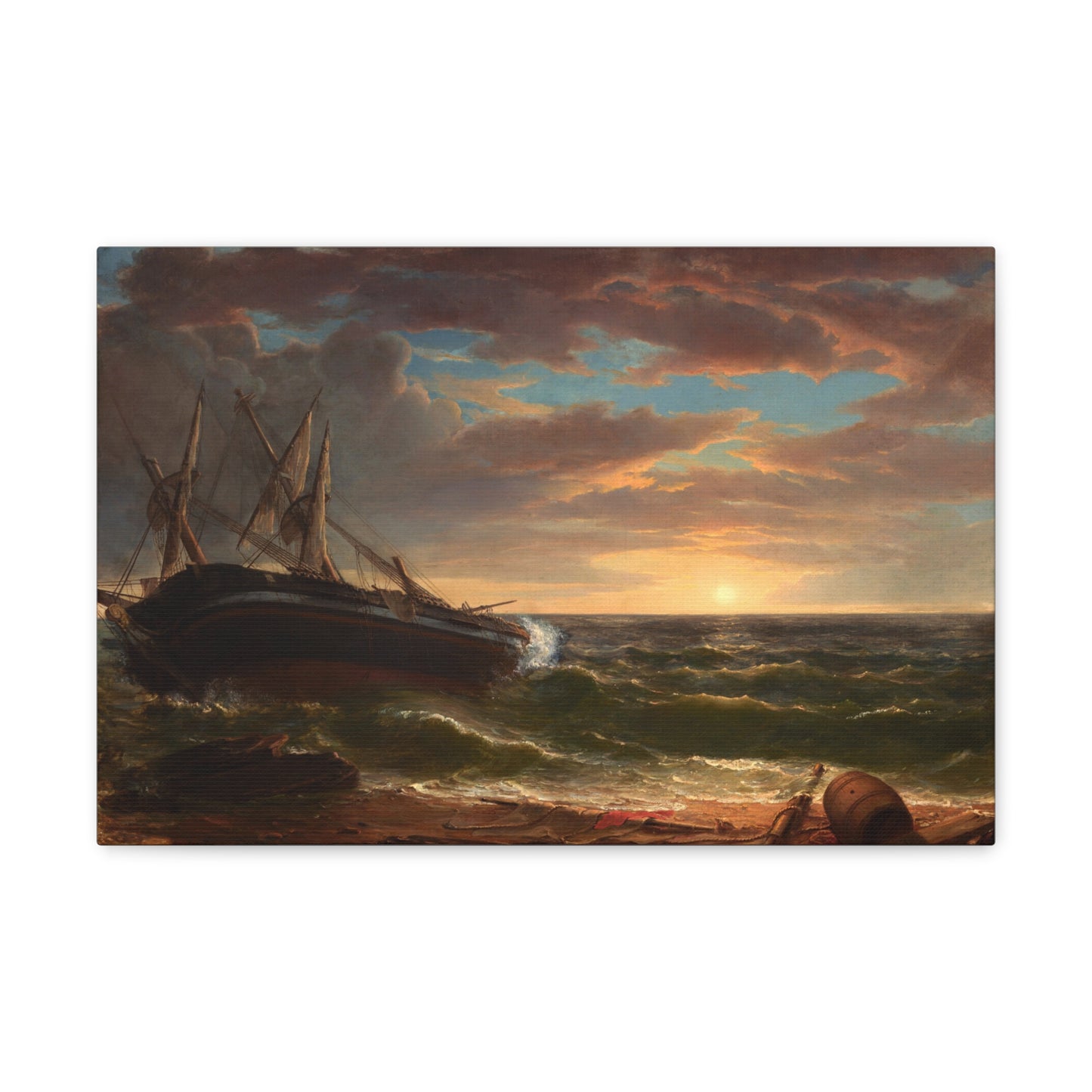 The Stranded Ship by Asher Brown Durand Canvas Print