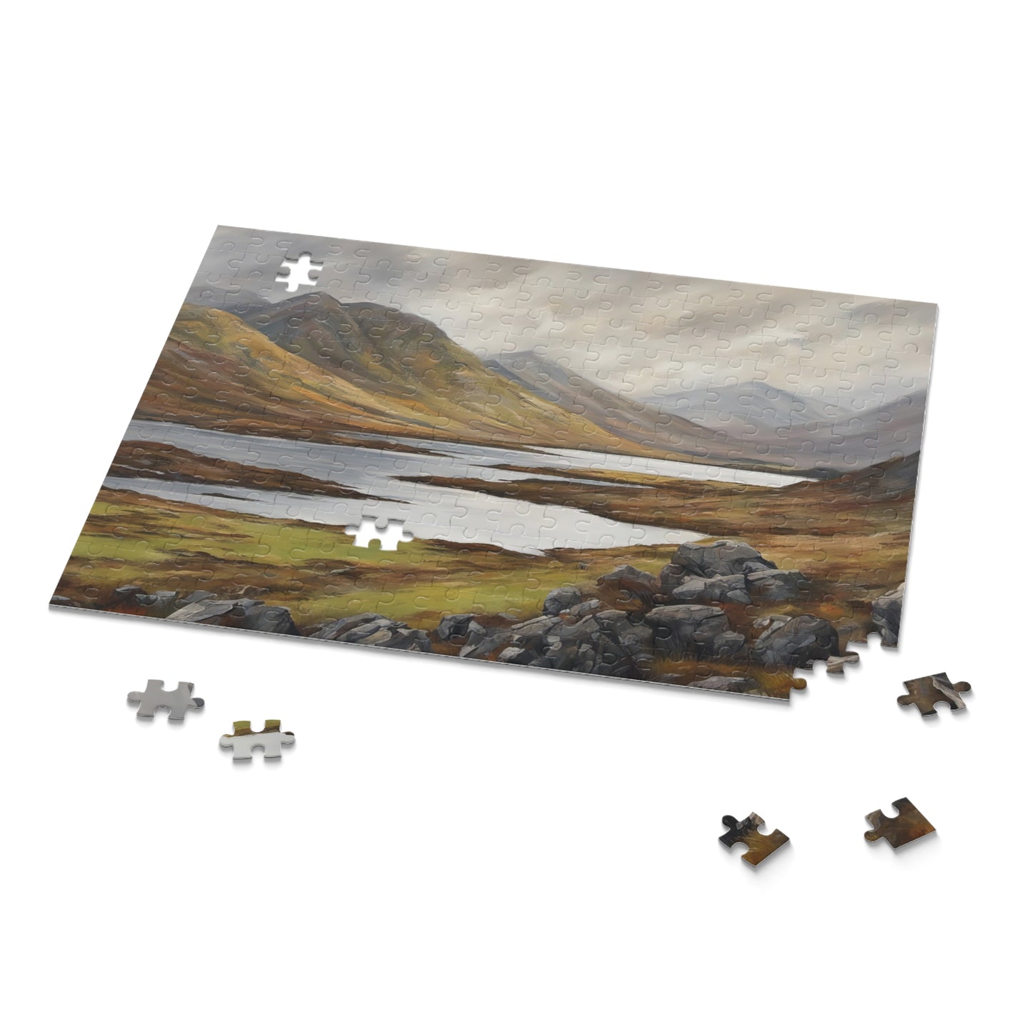 Scottish Highlands Painting II Jigsaw Puzzle