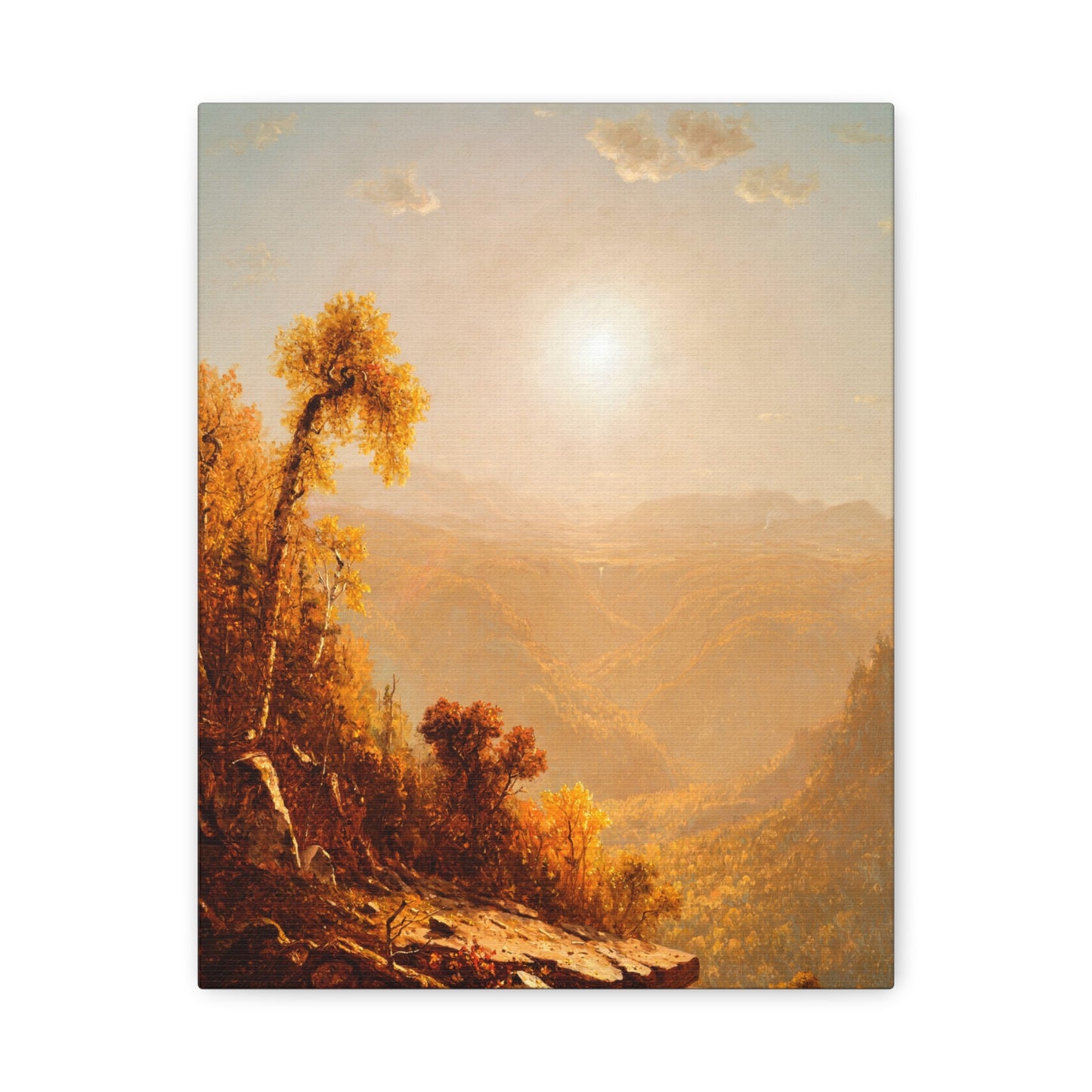 October in the Catskills by Sanford Robinson Gifford Canvas Print