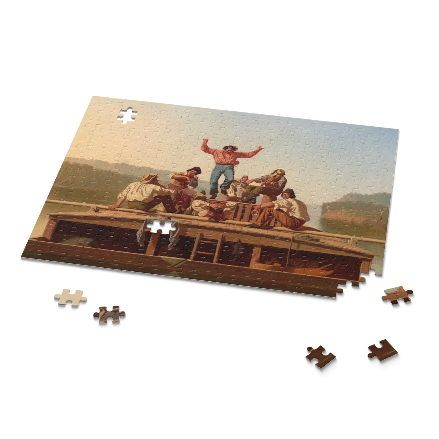 The Jolly Flatboatmen by George Caleb Bingham Jigsaw Puzzle