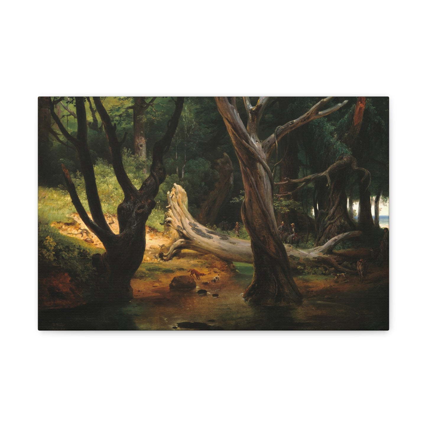 Departure for the Hunt in the Pontine Marshes by Horace Vernet Canvas Print
