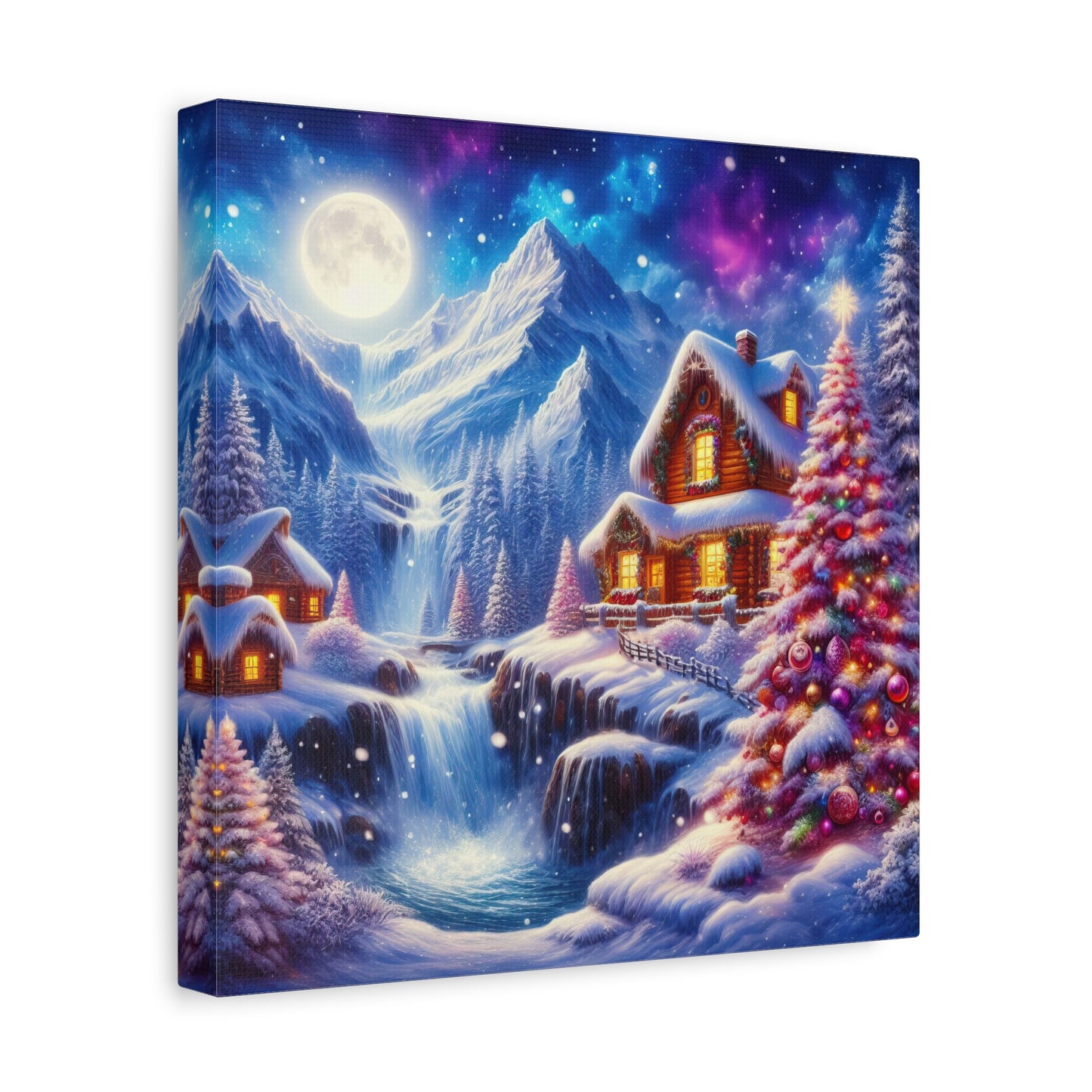 Christmas Village Digital Painting II Canvas Print