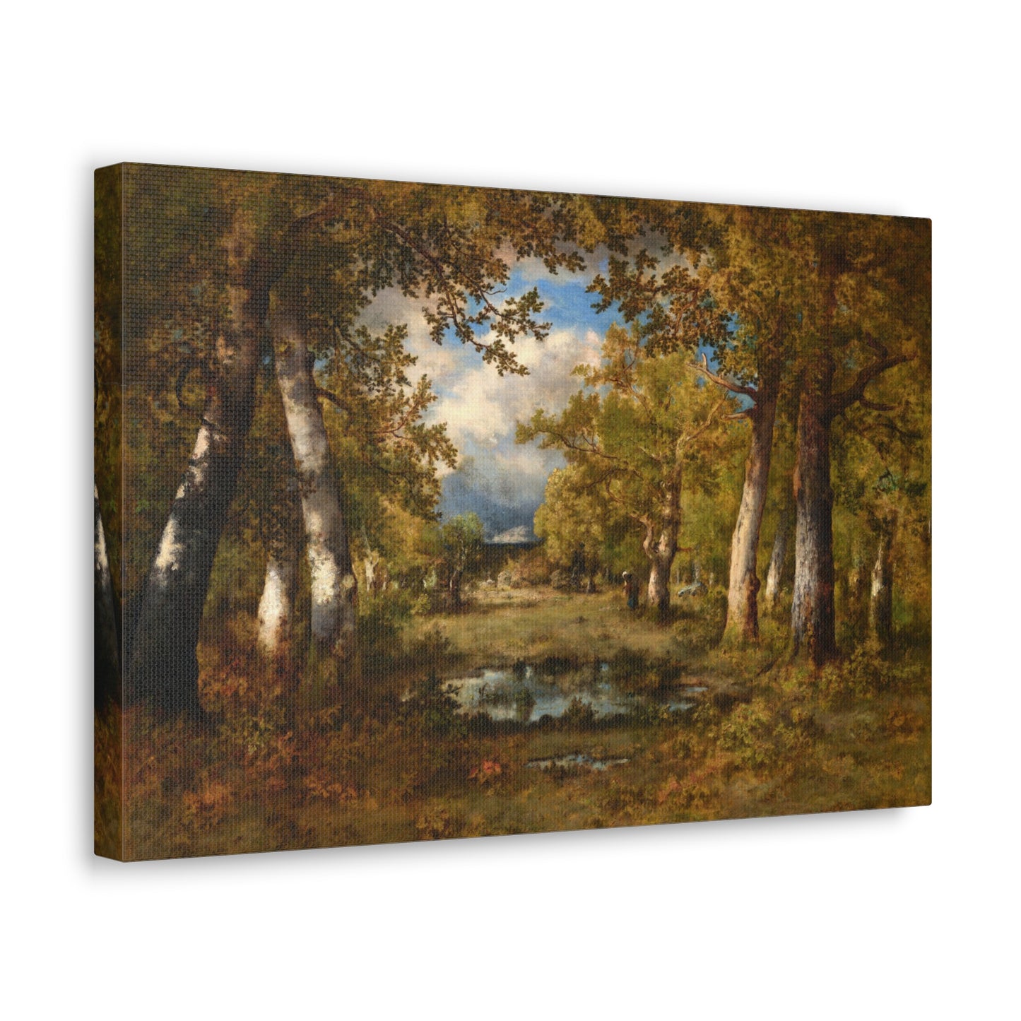 The Frog Pond by Narcisse Virgile Diaz de la Pena Canvas Print