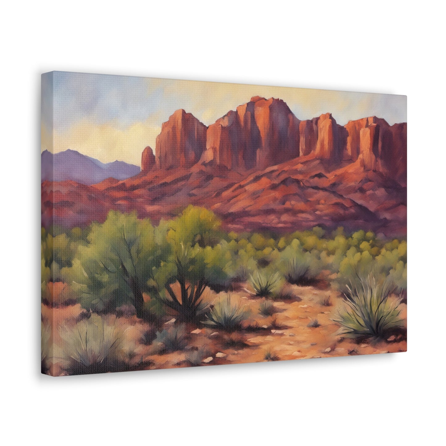 St George Utah Landscape Acrylic Painting Canvas Print