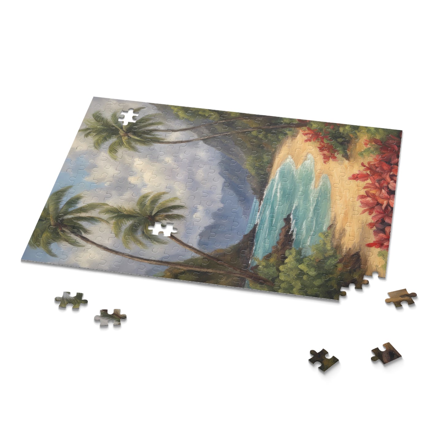 Scenic View on Molokai Island Oil Painting II Jigsaw Puzzle
