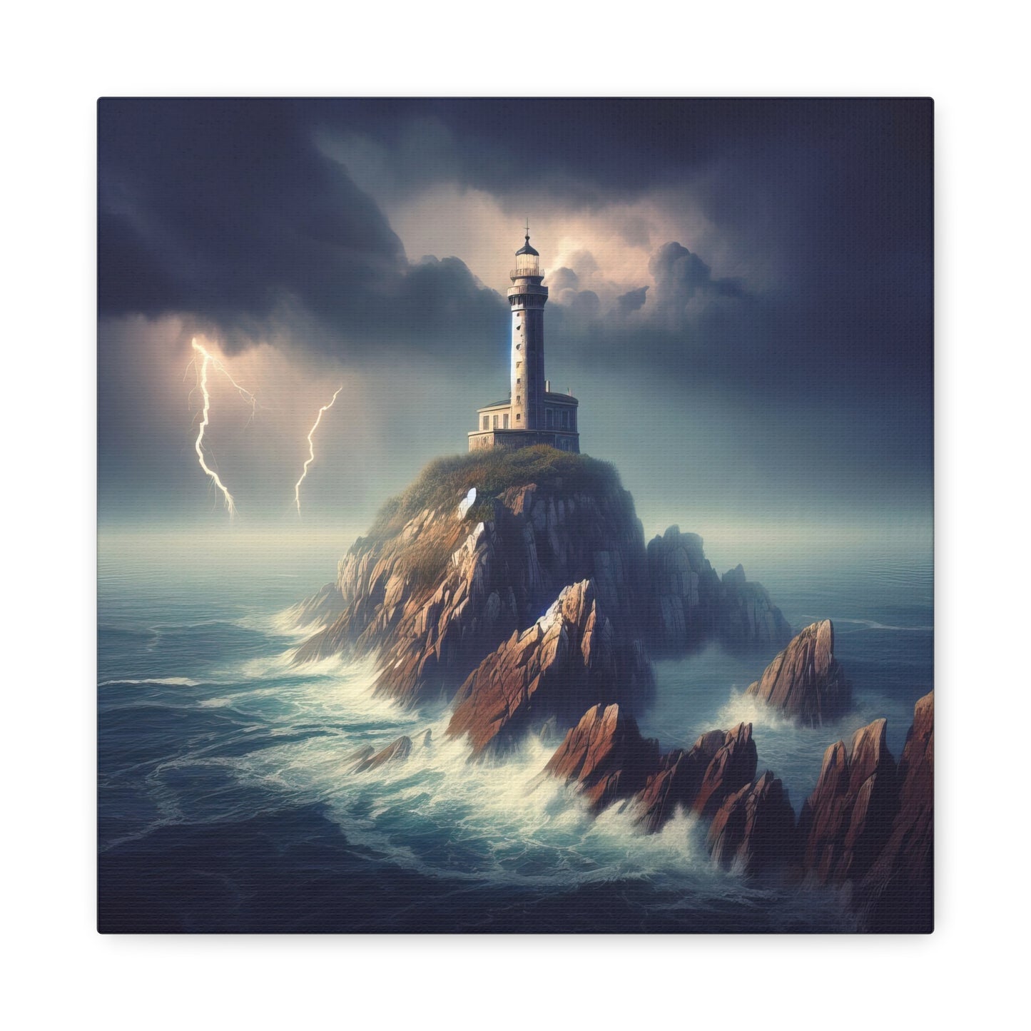 The Lighthouse at the End of the World Digital Painting Canvas Print