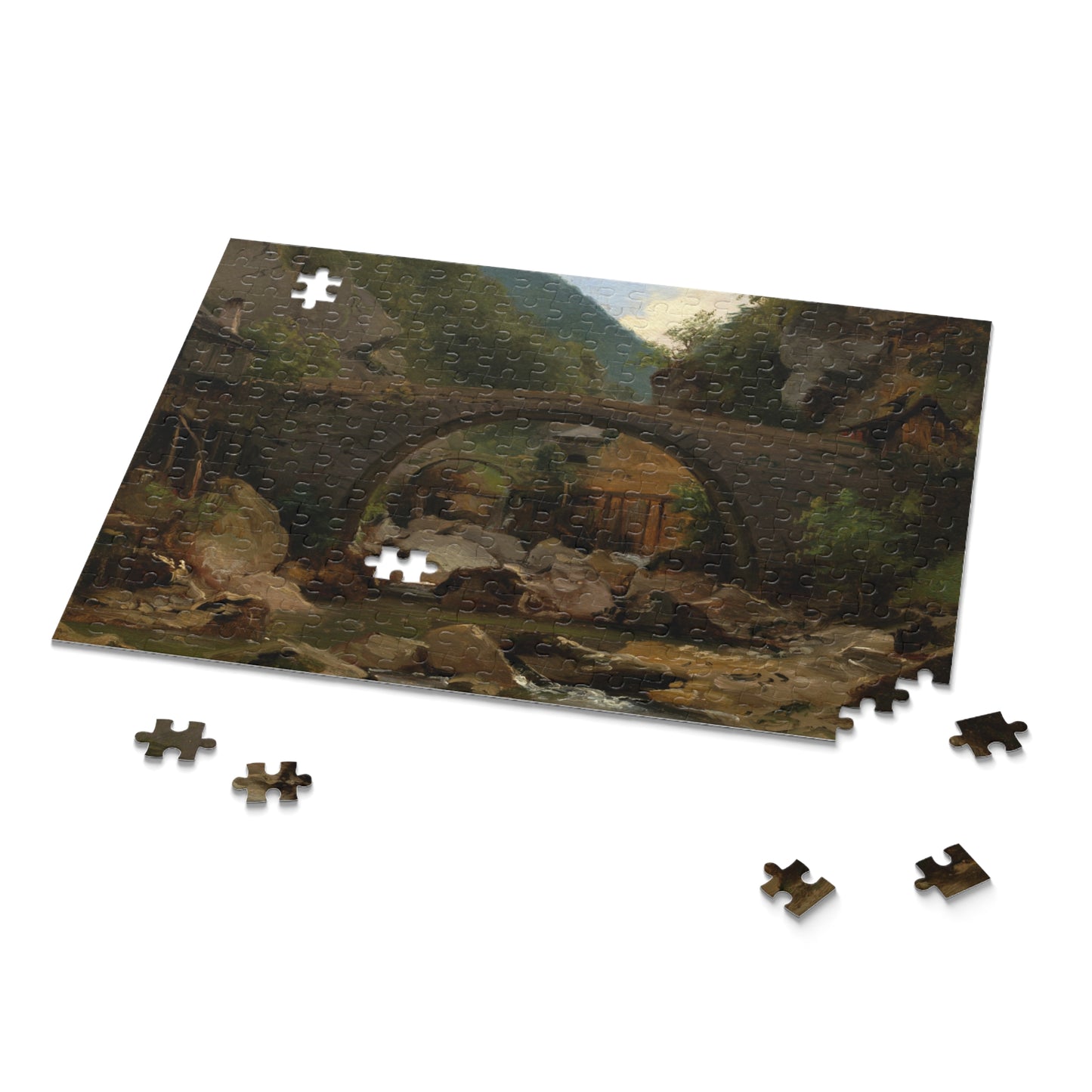 Mountain Stream in the Auvergne by Theodore Rousseau Jigsaw Puzzle