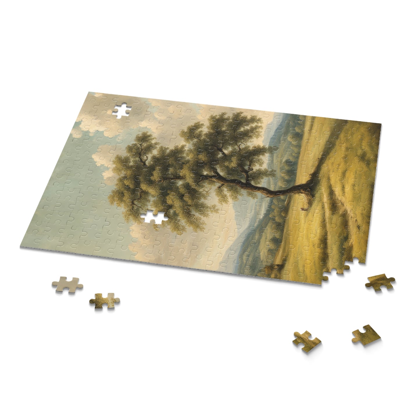 Lone Tree Landscape Oil Painting Jigsaw Puzzle