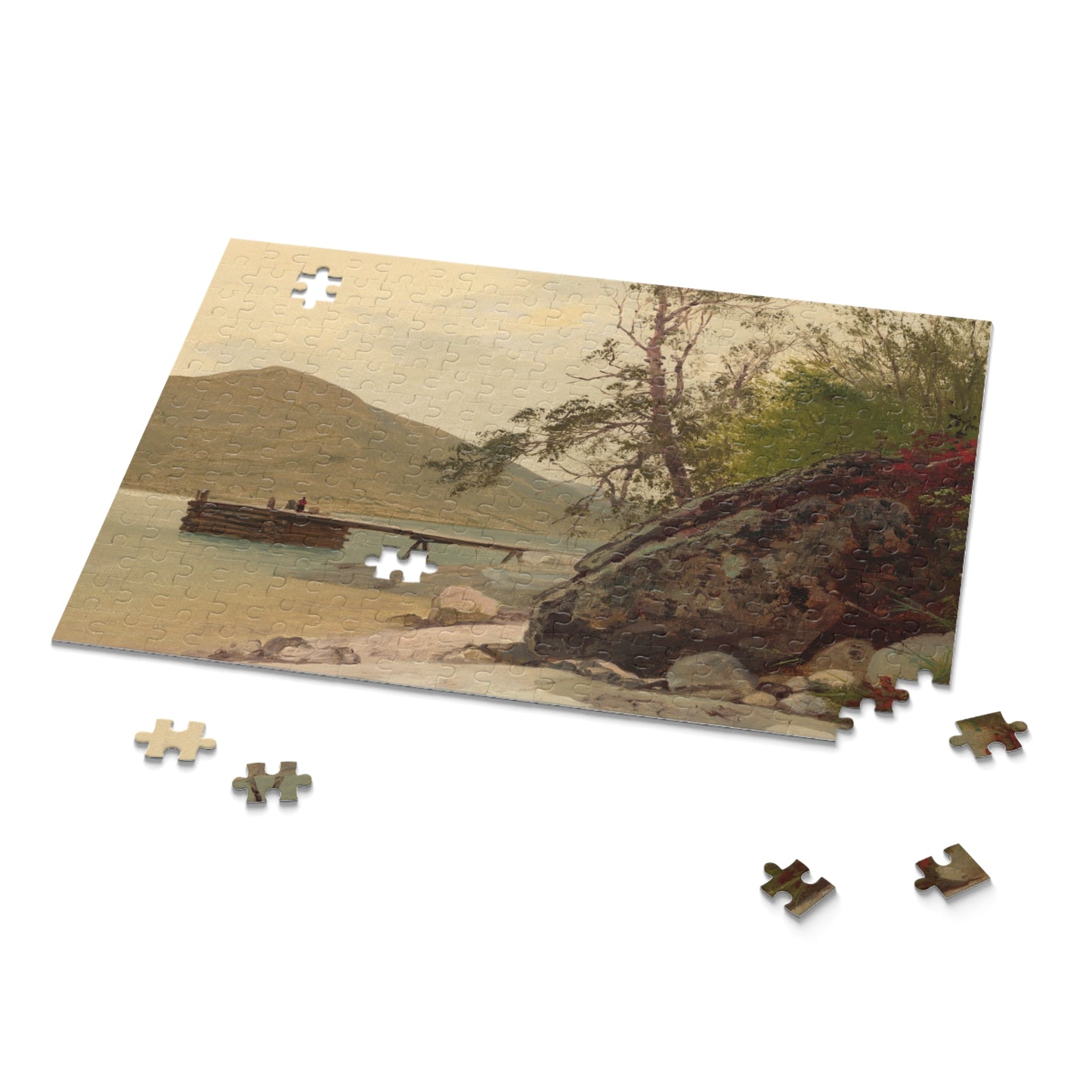 Landing at Sabbath Day Point by John Frederick Kensett Jigsaw Puzzle
