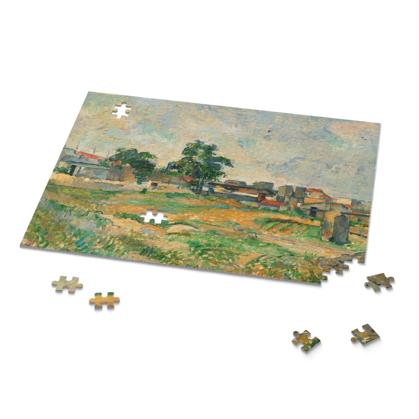 Landscape near Paris by Paul Cezanne Jigsaw Puzzle