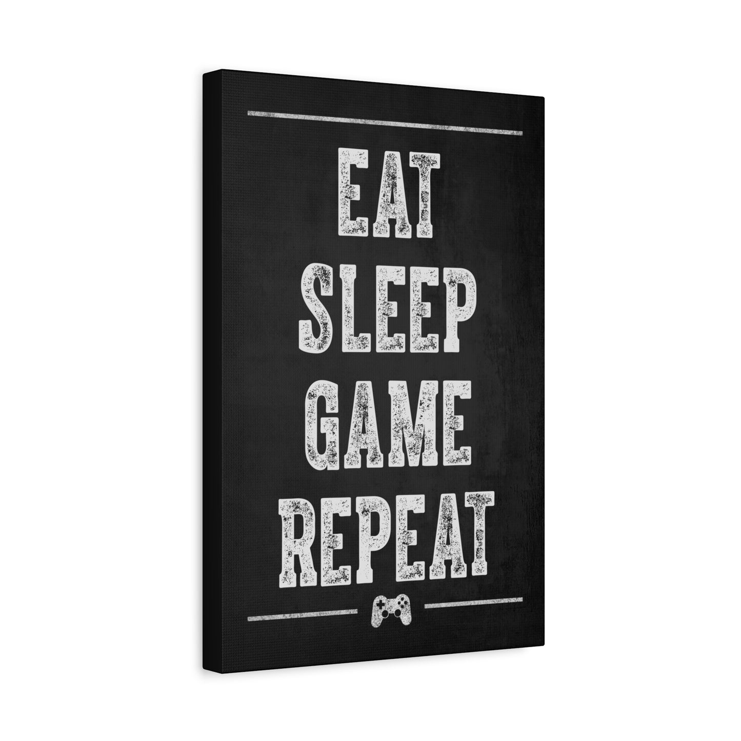 Eat Sleep Game Repeat Video Game Canvas Print