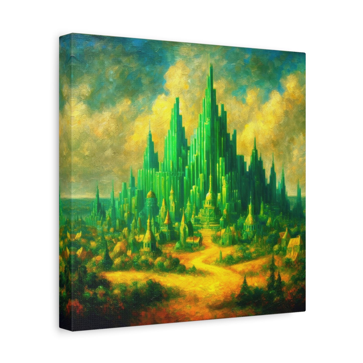 Emerald City Oil Painting Canvas Print