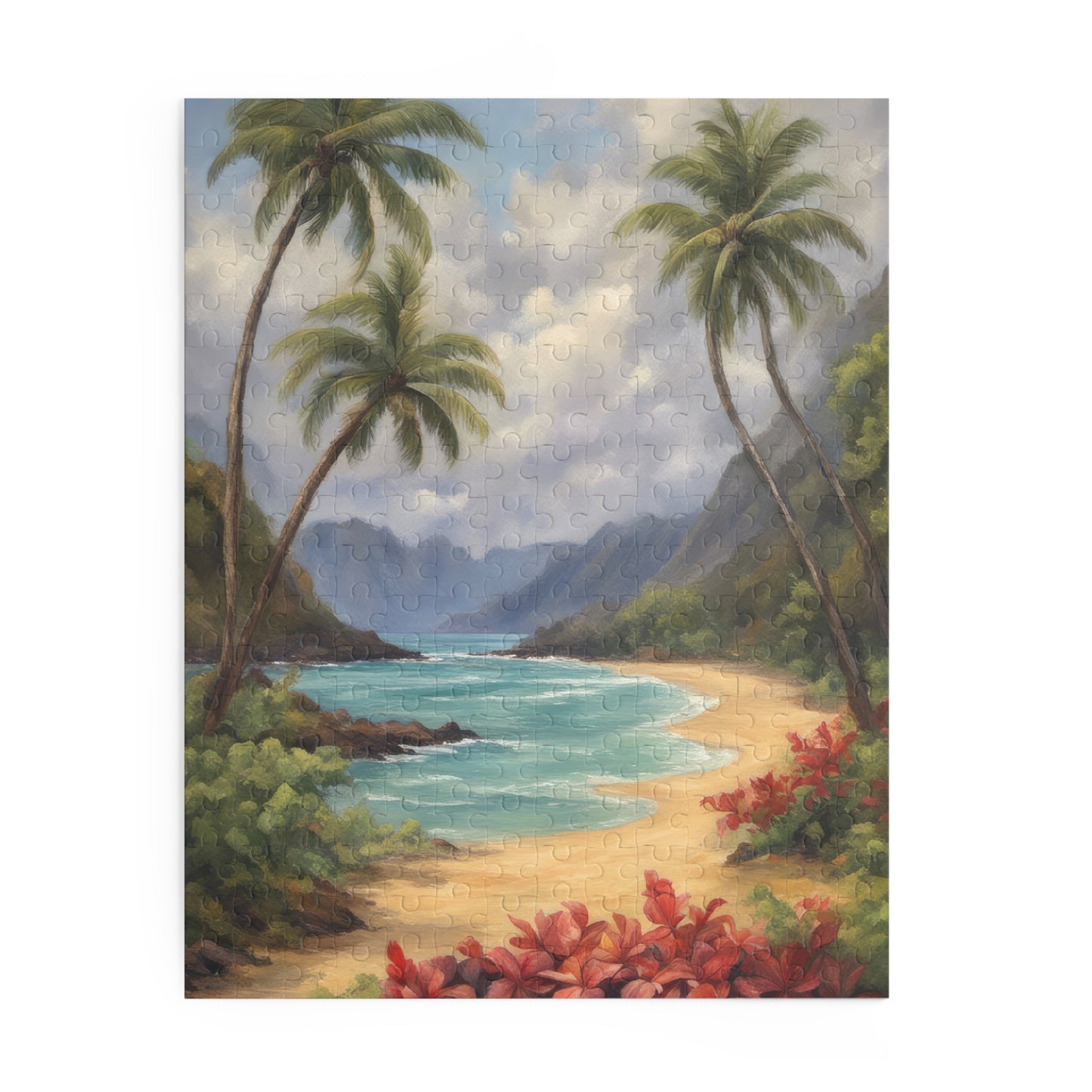 Scenic View on Molokai Island Oil Painting II Jigsaw Puzzle