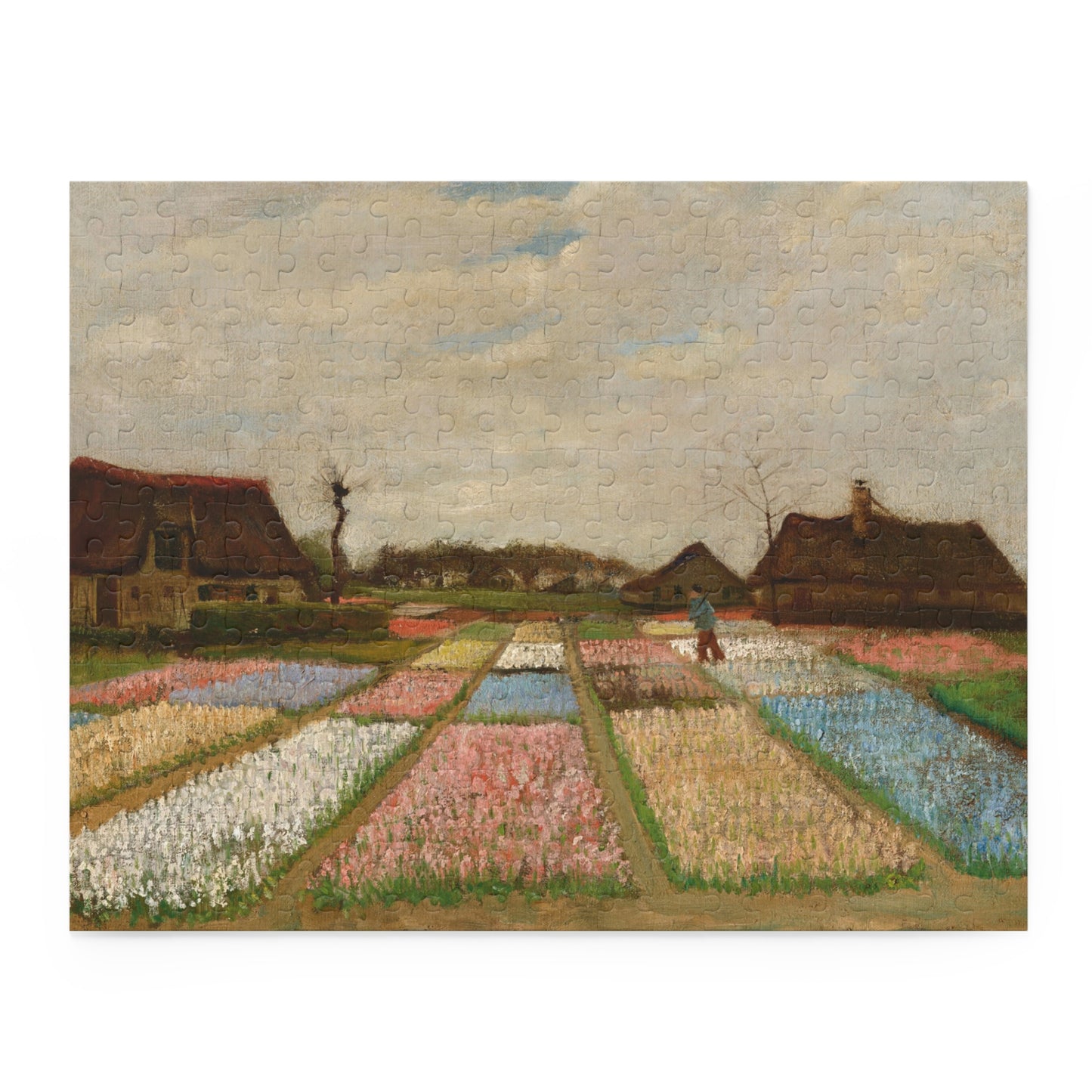 Flower Beds in Holland by Vincent van Gogh Jigsaw Puzzle