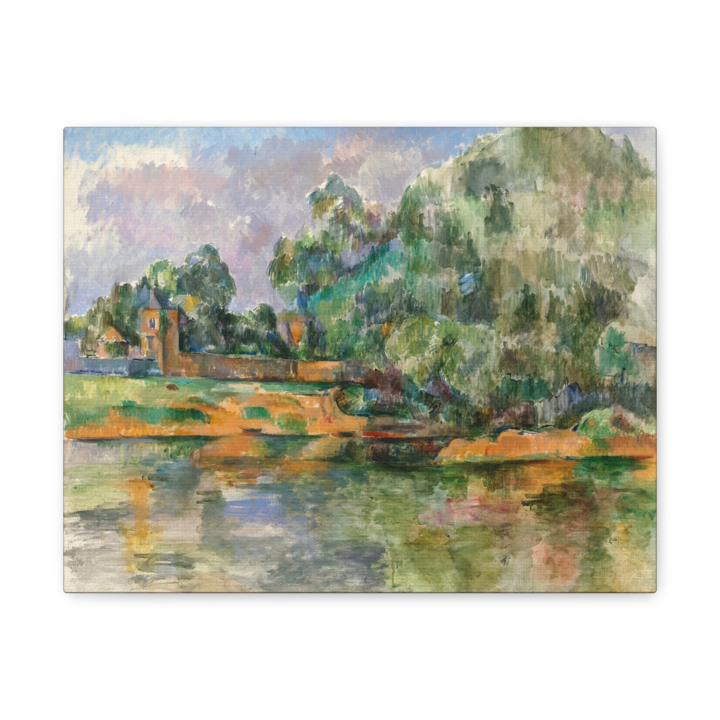 Banks of the Seine at Medan by Paul Cezanne Canvas Print
