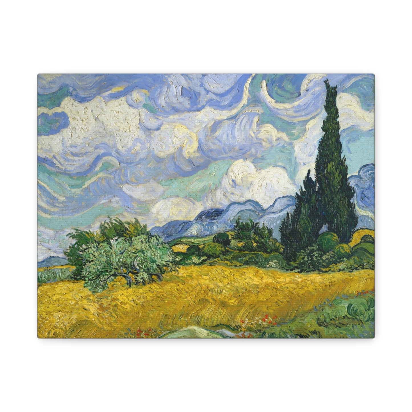 Wheat Field with Cypresses by Vincent van Gogh Canvas Print