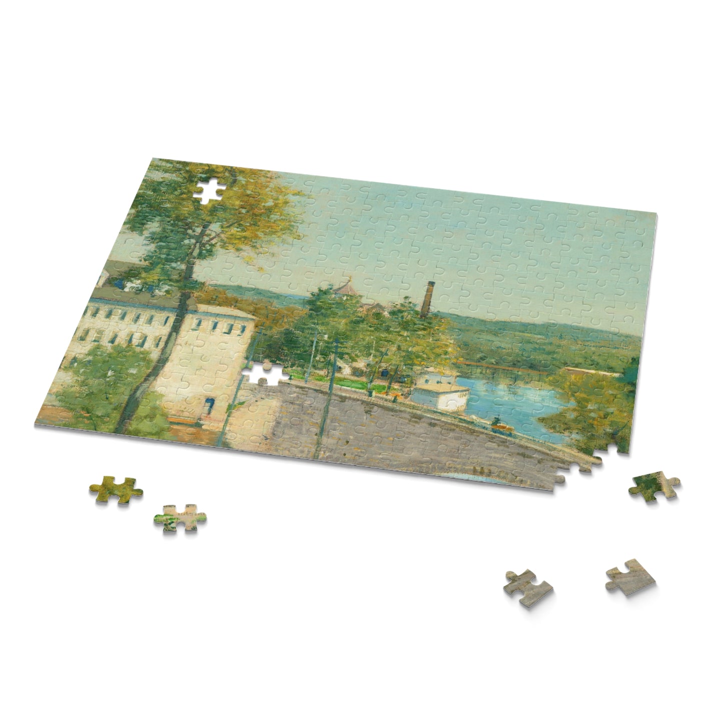 U.S. Thread Company Mills, Willimantic, Connecticut by Julian Alden Weir Jigsaw Puzzle