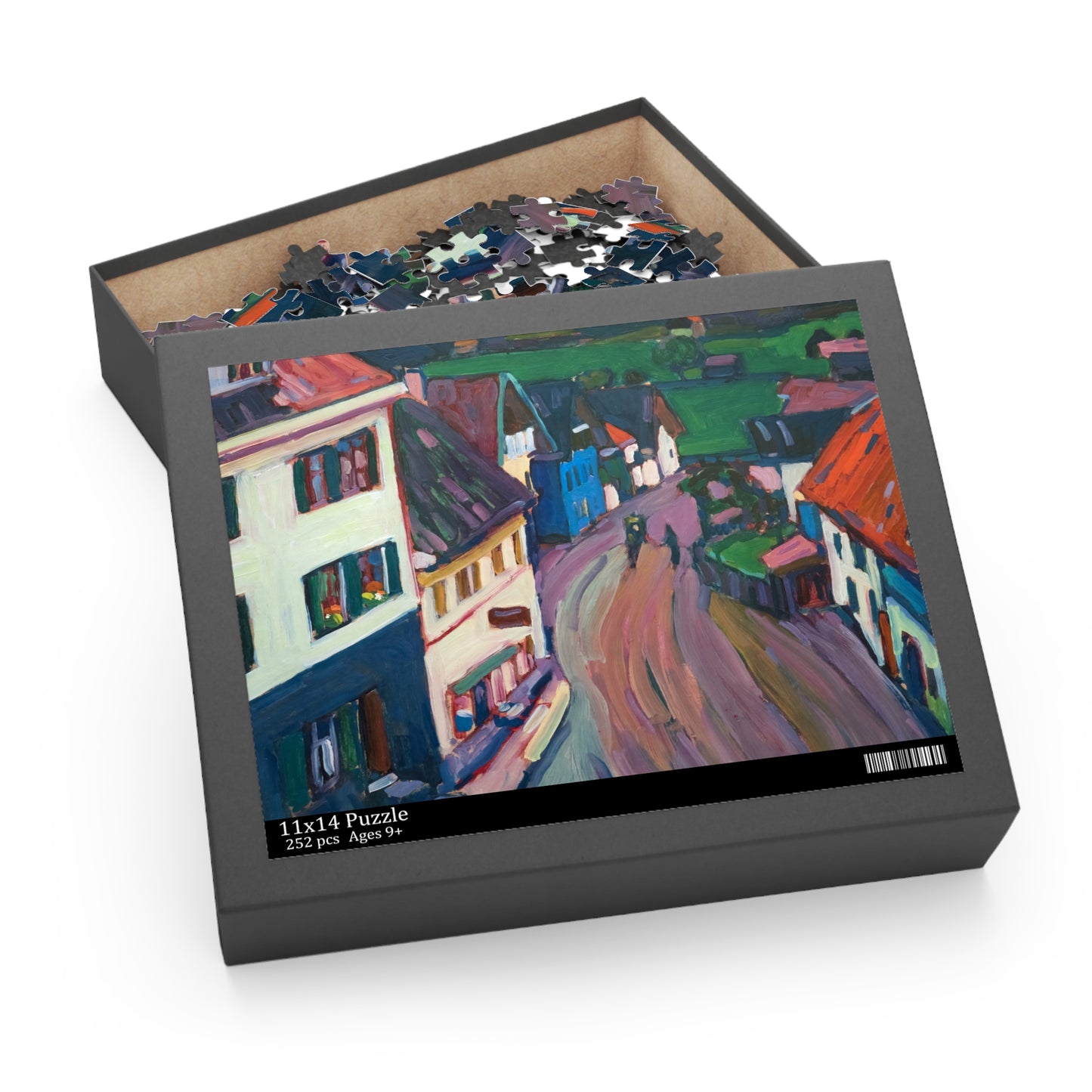 View from the window of the Griesbrau by Wassily Kandinsky Jigsaw Puzzle
