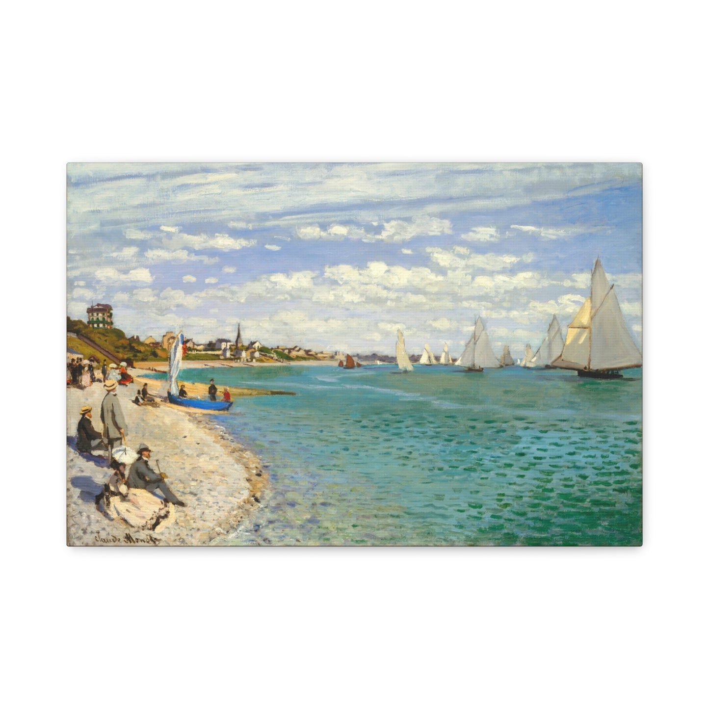 Regatta at Sainte-Adresse by Claude Monet Canvas Print