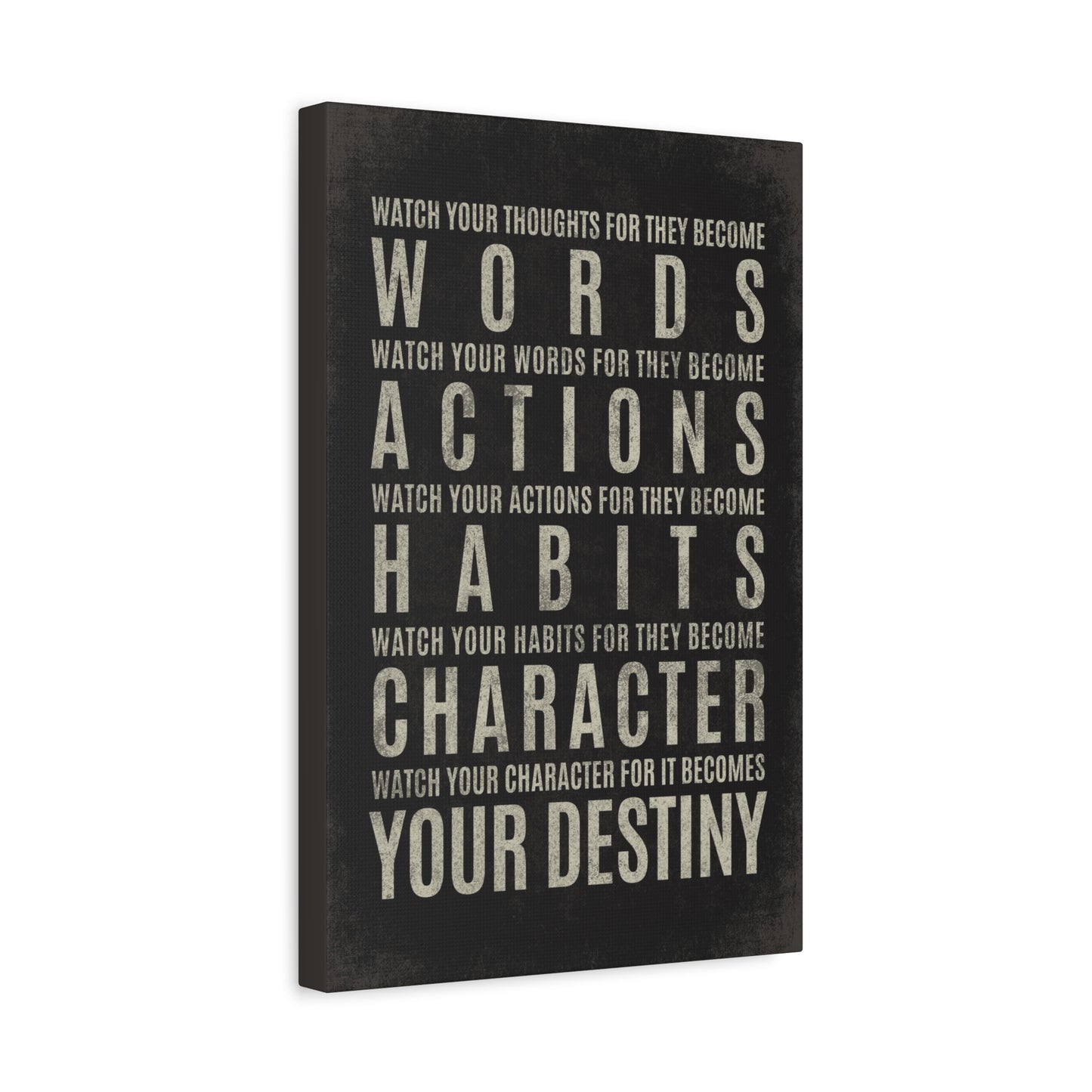 Watch Your Thoughts - Inspirational Canvas Wall Art