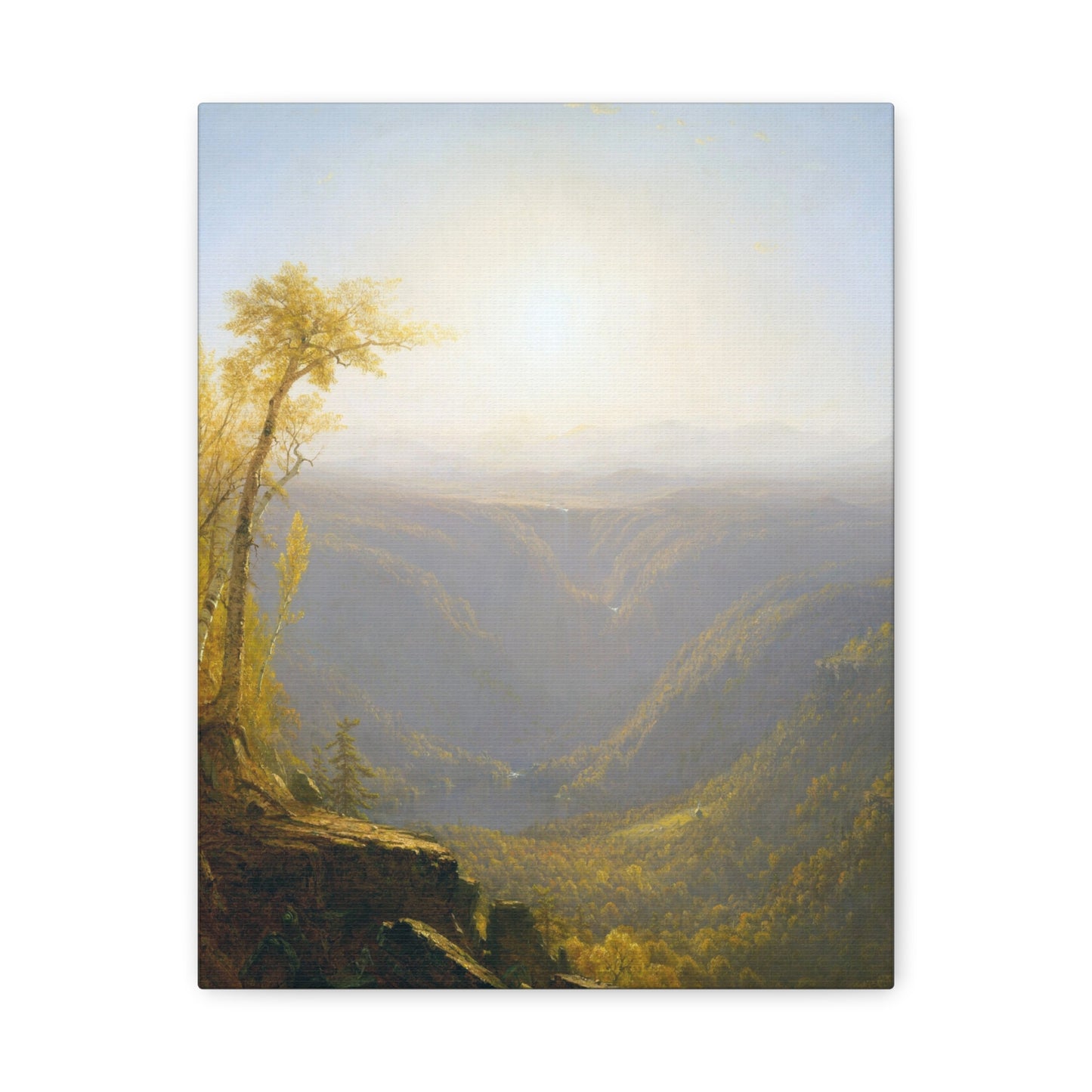 A Gorge In The Mountains - Kauterskill Falls by Sanford Robinson Gifford Canvas Print