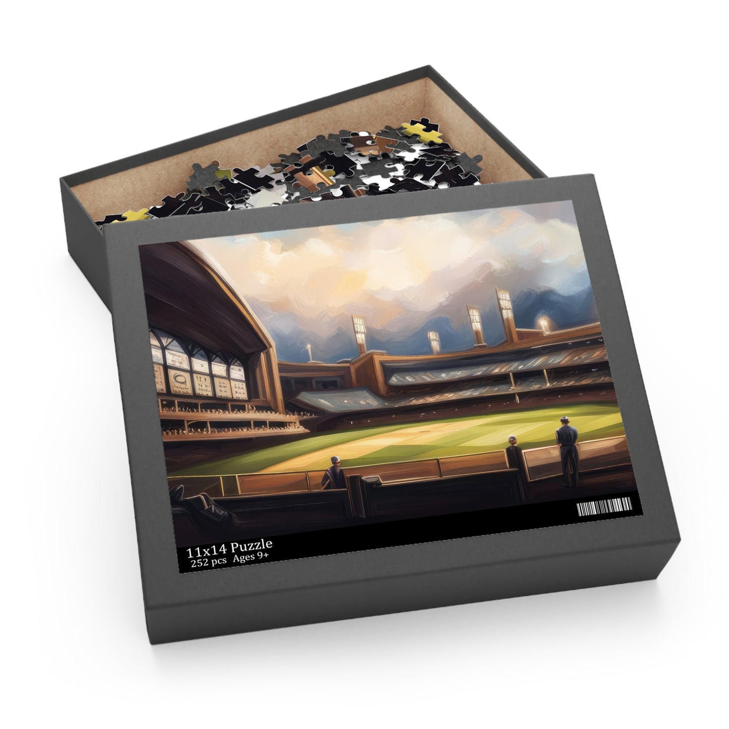 Baseball Game at The Polo Grounds Oil Painting I Jigsaw Puzzle