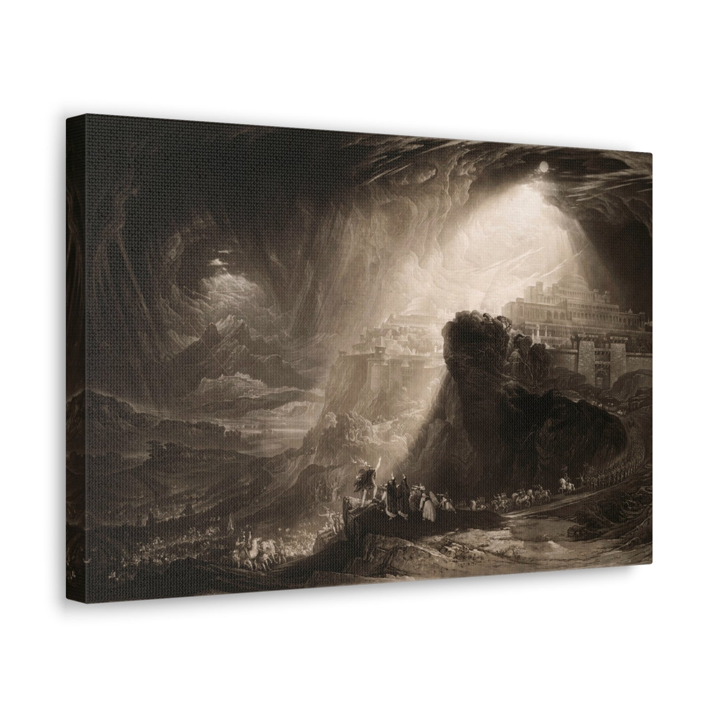 Joshua Commanding the Sun to Stand Still by John Martin Canvas Print