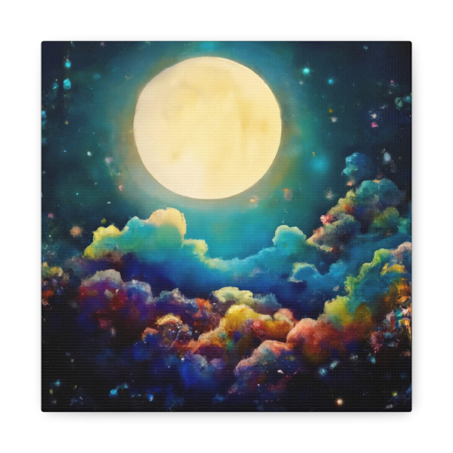 Rainbow by The Moonlight Digital Painting I Canvas Print