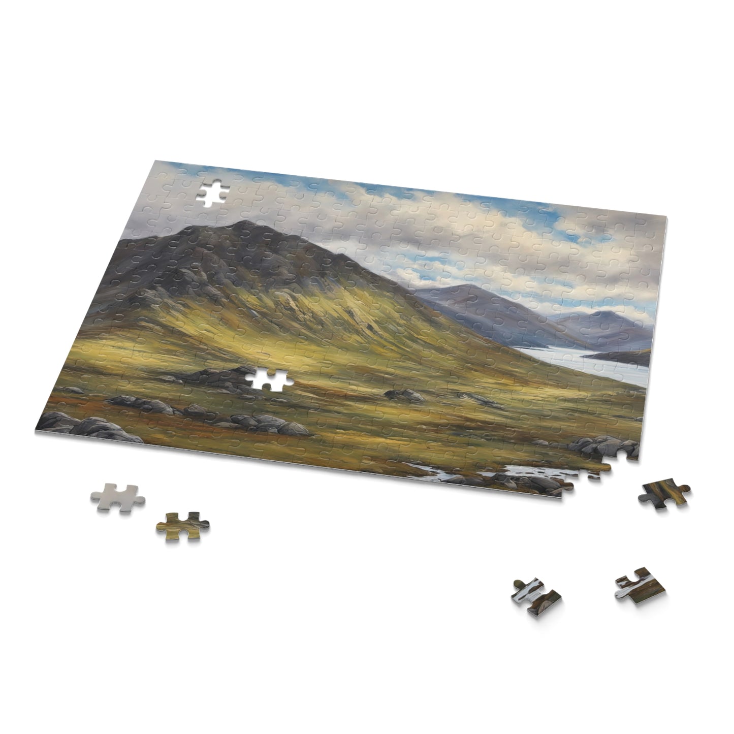 Scottish Highlands Painting I Jigsaw Puzzle