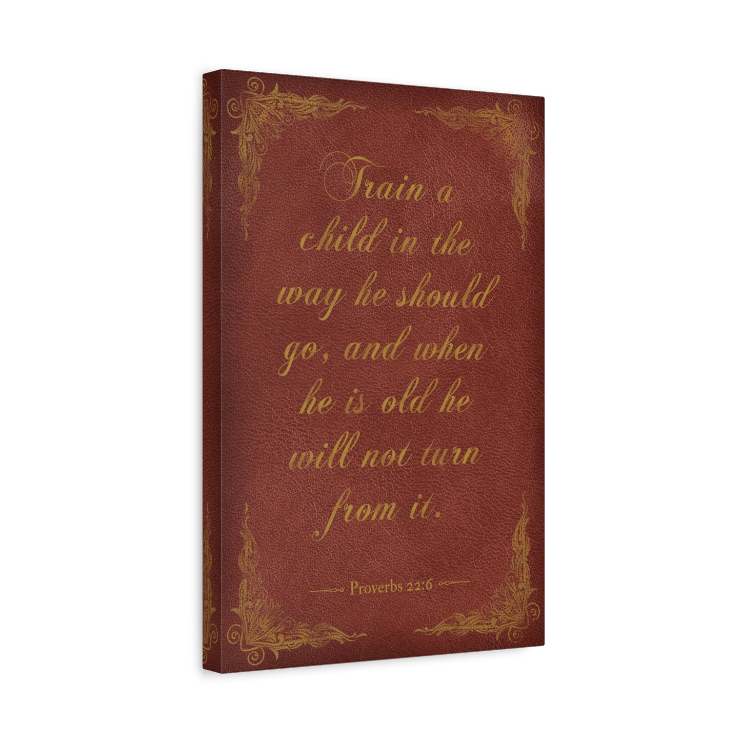 Train A Child In The Way He Should Go (Proverbs 22:6), bible verse Canvas Wall Art