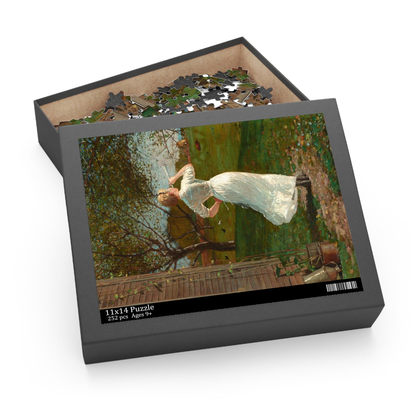 The Dinner Horn (Blowing the Horn at Seaside) by Winslow Homer Jigsaw Puzzle