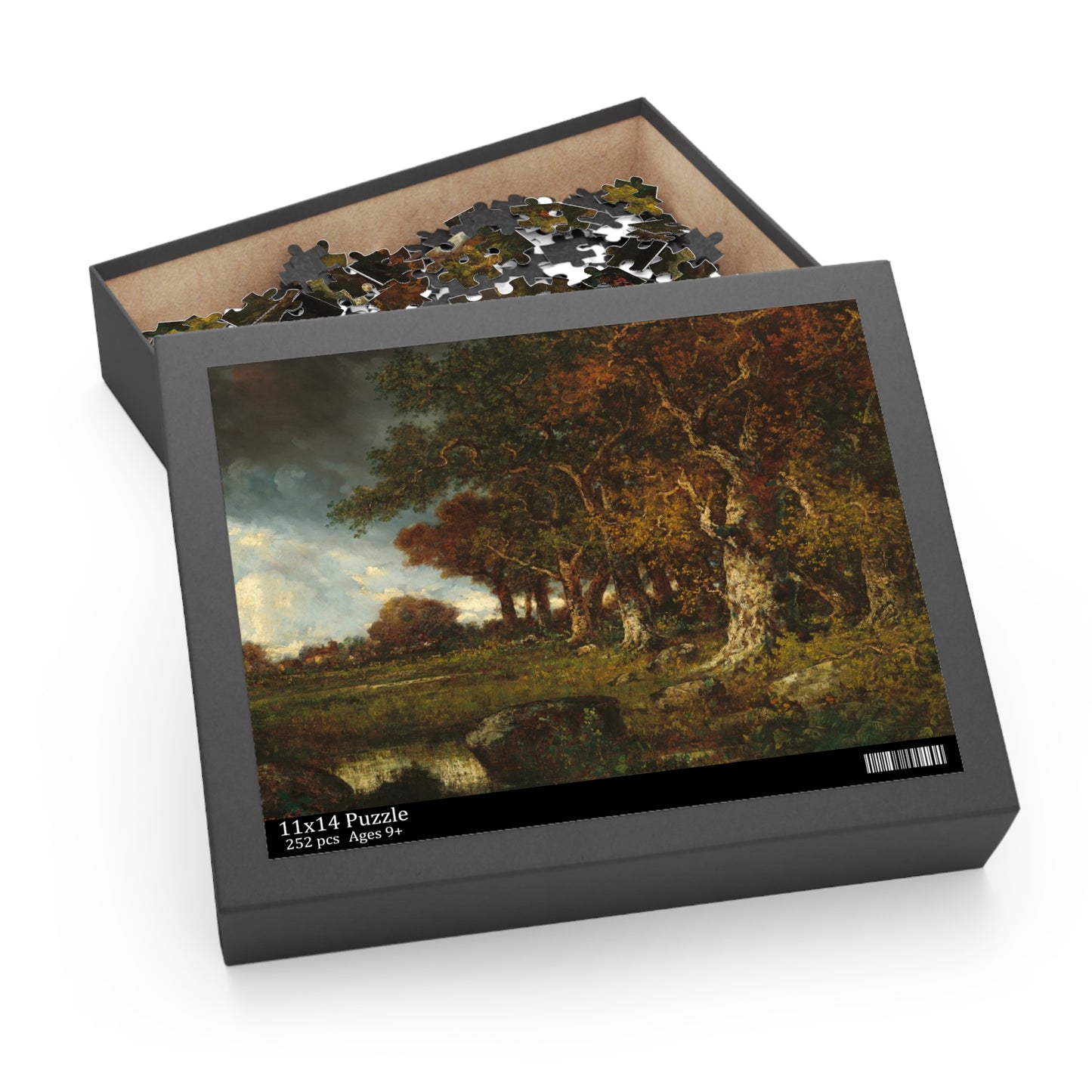 The Edge of the Forest at Les Monts-Girard, Fontainebleau by Narcisse Diaz de la Pena Jigsaw Puzzle