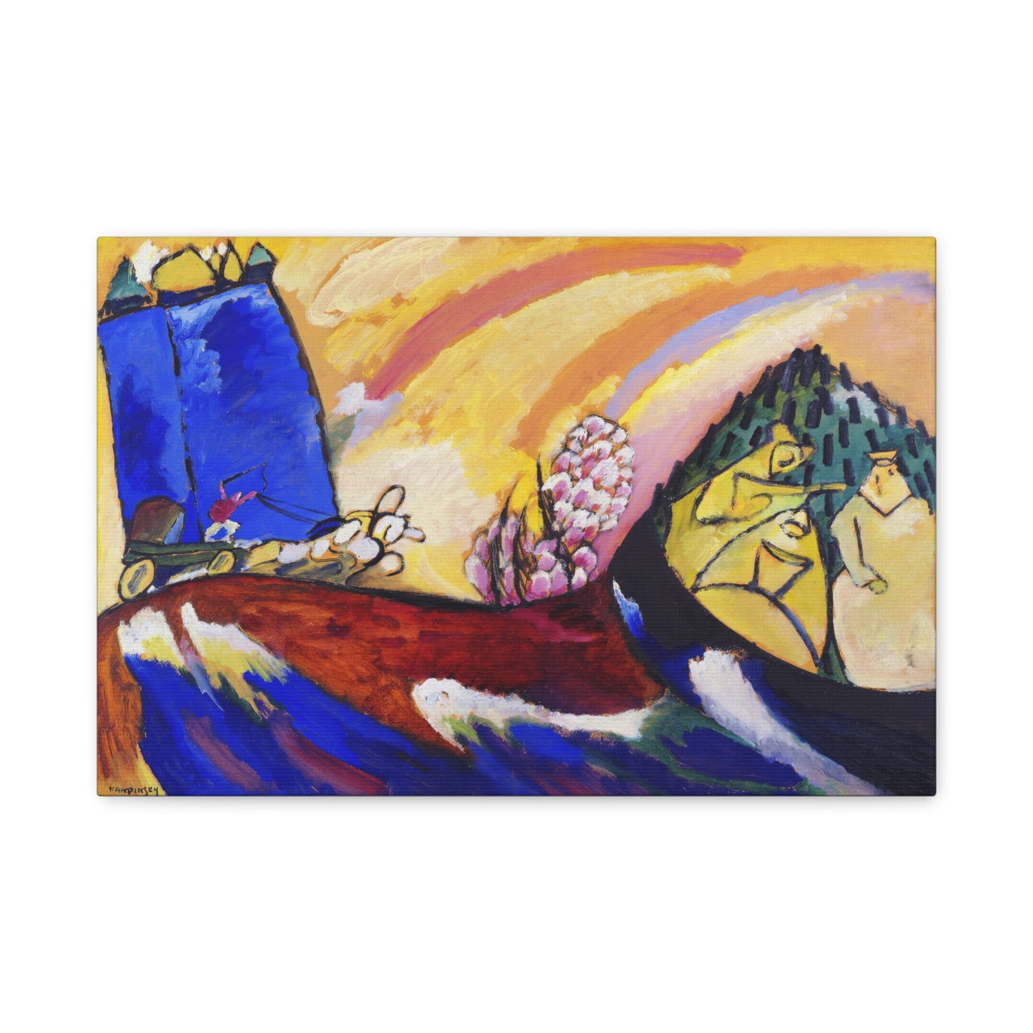 Painting with Troika by Wassily Kandinsky Canvas Print