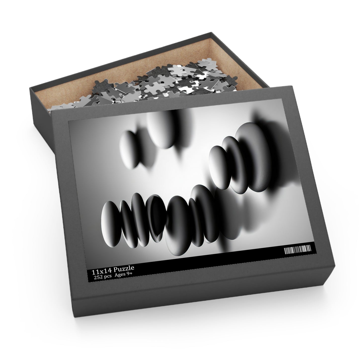 Zen Stones Black and White Photo Jigsaw Puzzle