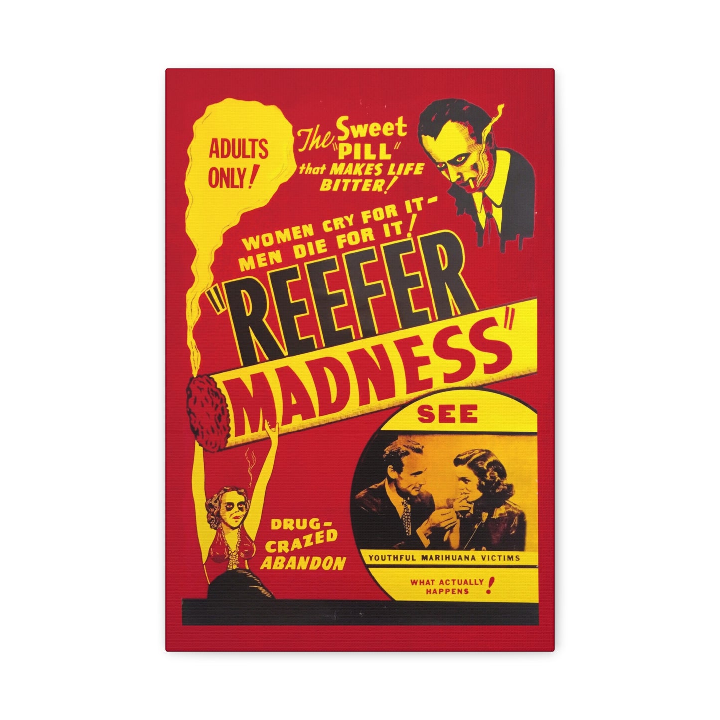 Reefer Madness Vintage Movie Canvas Wall Art
